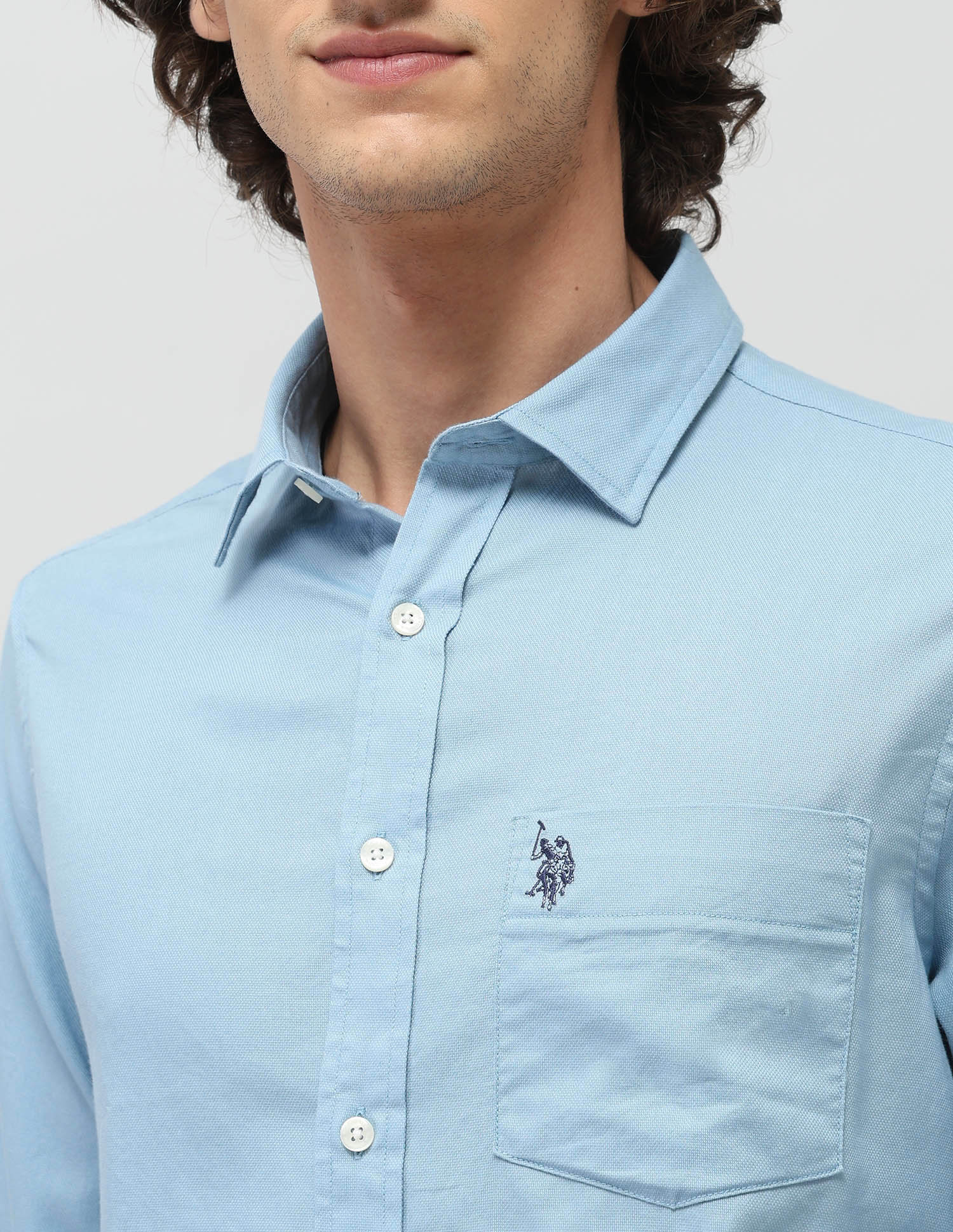 Tailored Fit Dobby Shirt - Image 7