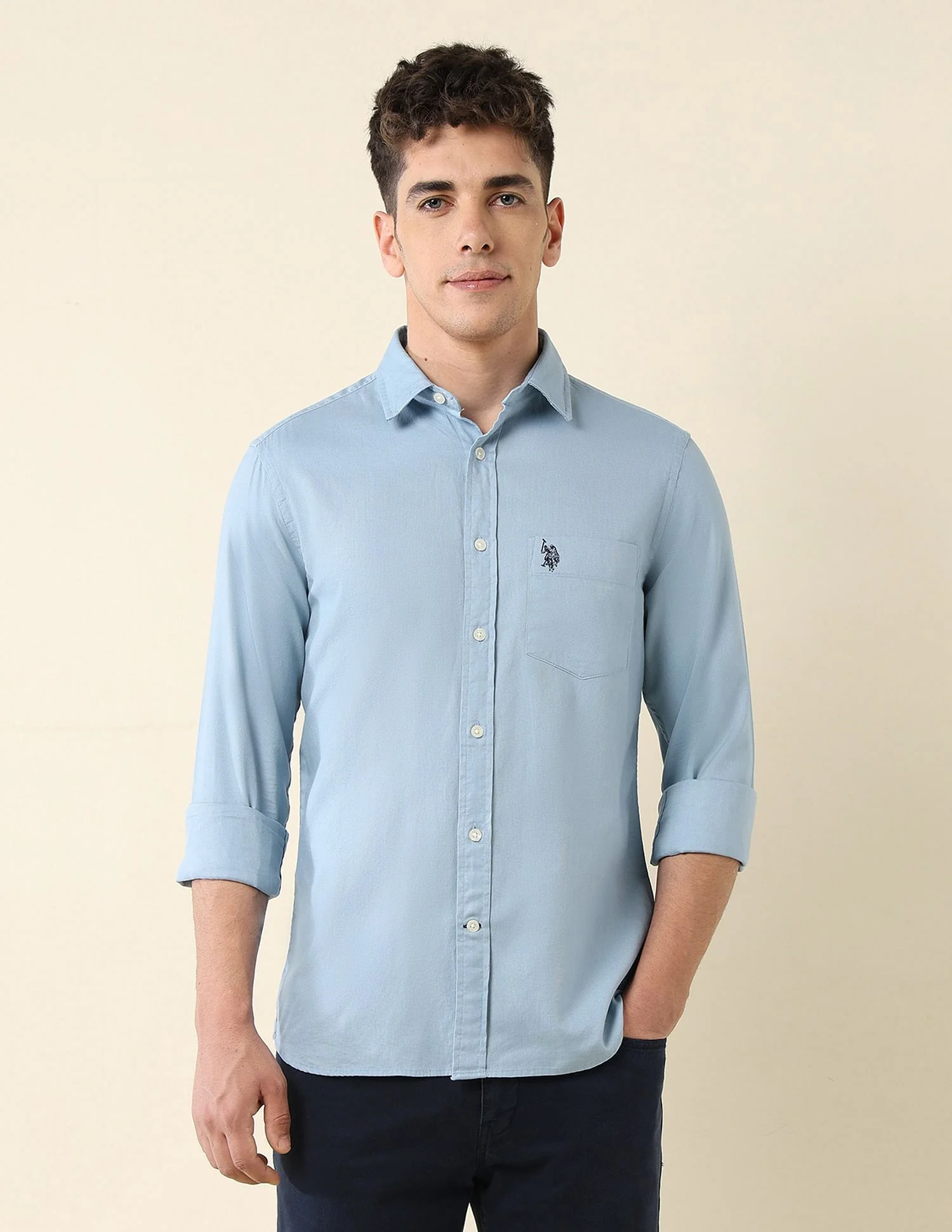 Tailored Fit Dobby Shirt - Image 6