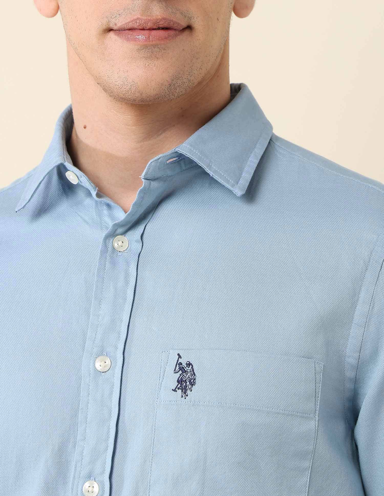 Tailored Fit Dobby Shirt - Image 7