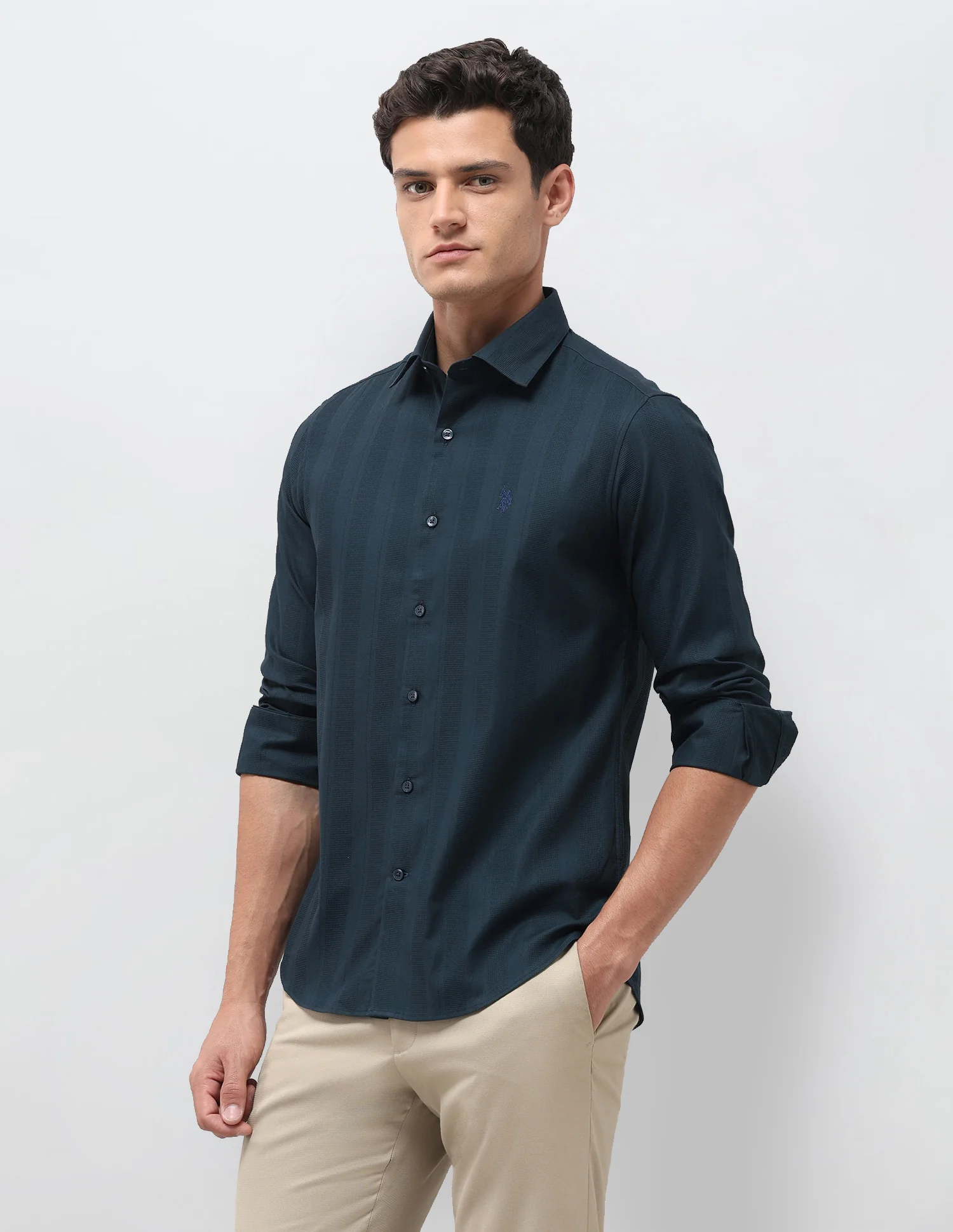 Tailored Fit Dobby Shirt - Image 4