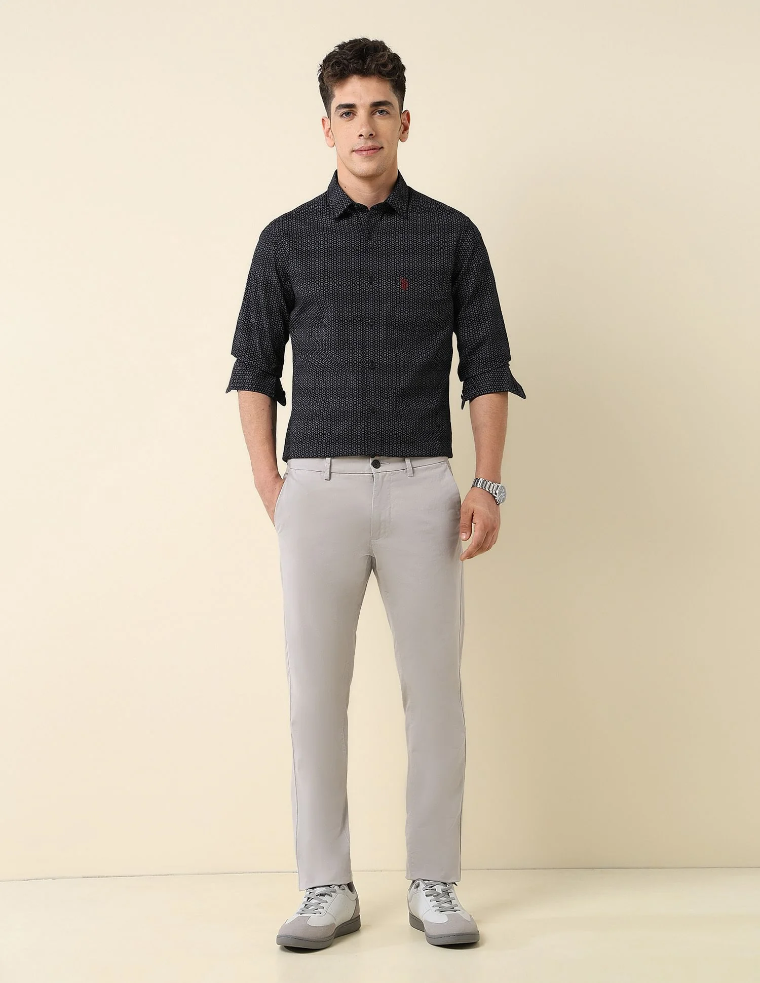 Tailored Fit Dobby Shirt - Image 3