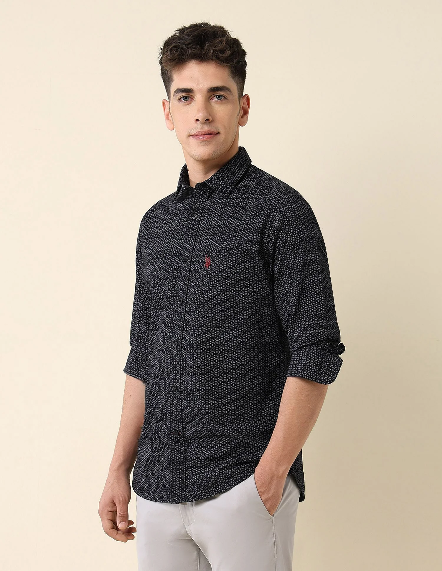 Tailored Fit Dobby Shirt - Image 4
