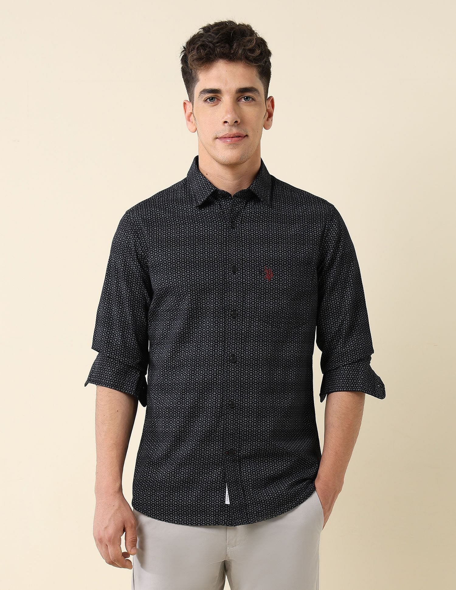Tailored Fit Dobby Shirt - Image 6