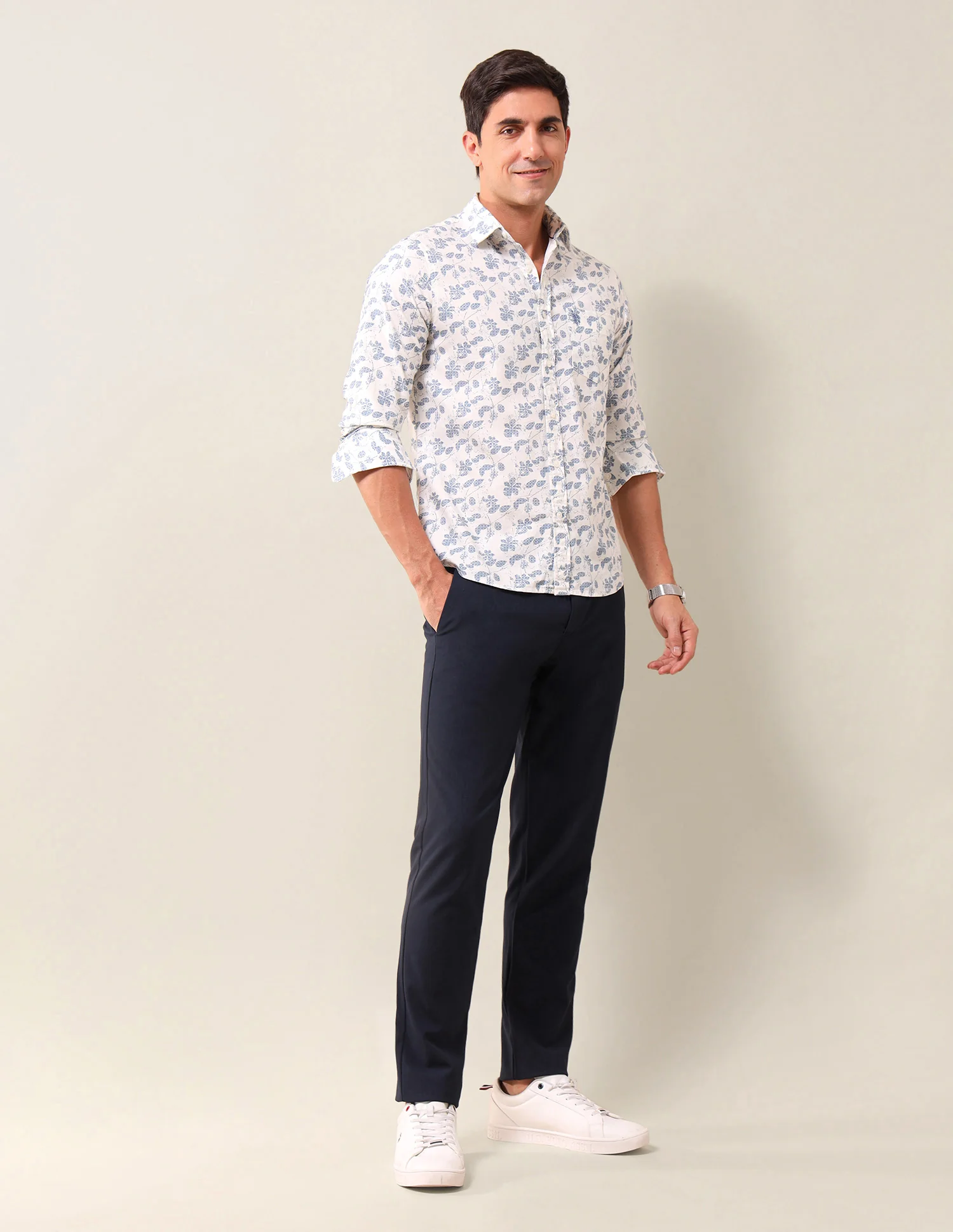 Tailored Fit Floral Printed Shirt - Image 3