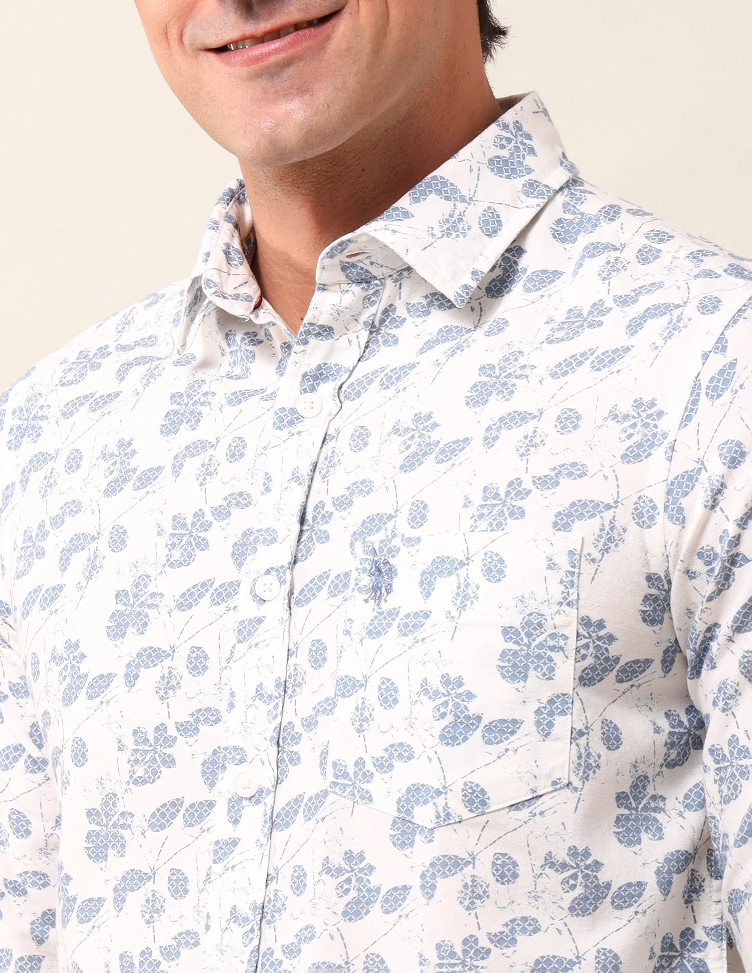 Tailored Fit Floral Printed Shirt - Image 7