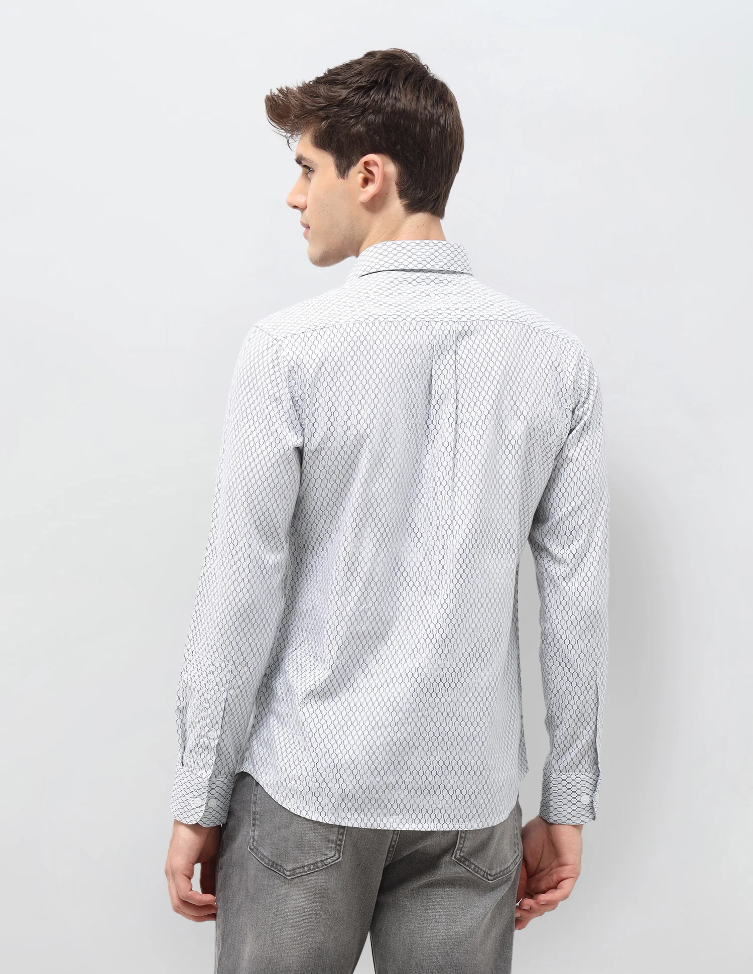 Tailored Fit Geometric Printed Shirt - Image 5