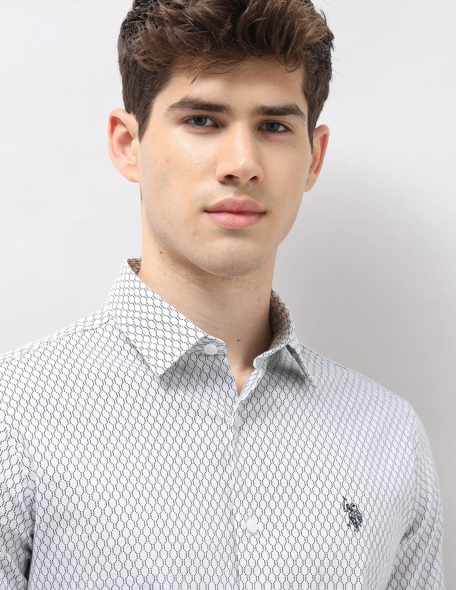 Tailored Fit Geometric Printed Shirt - Image 7