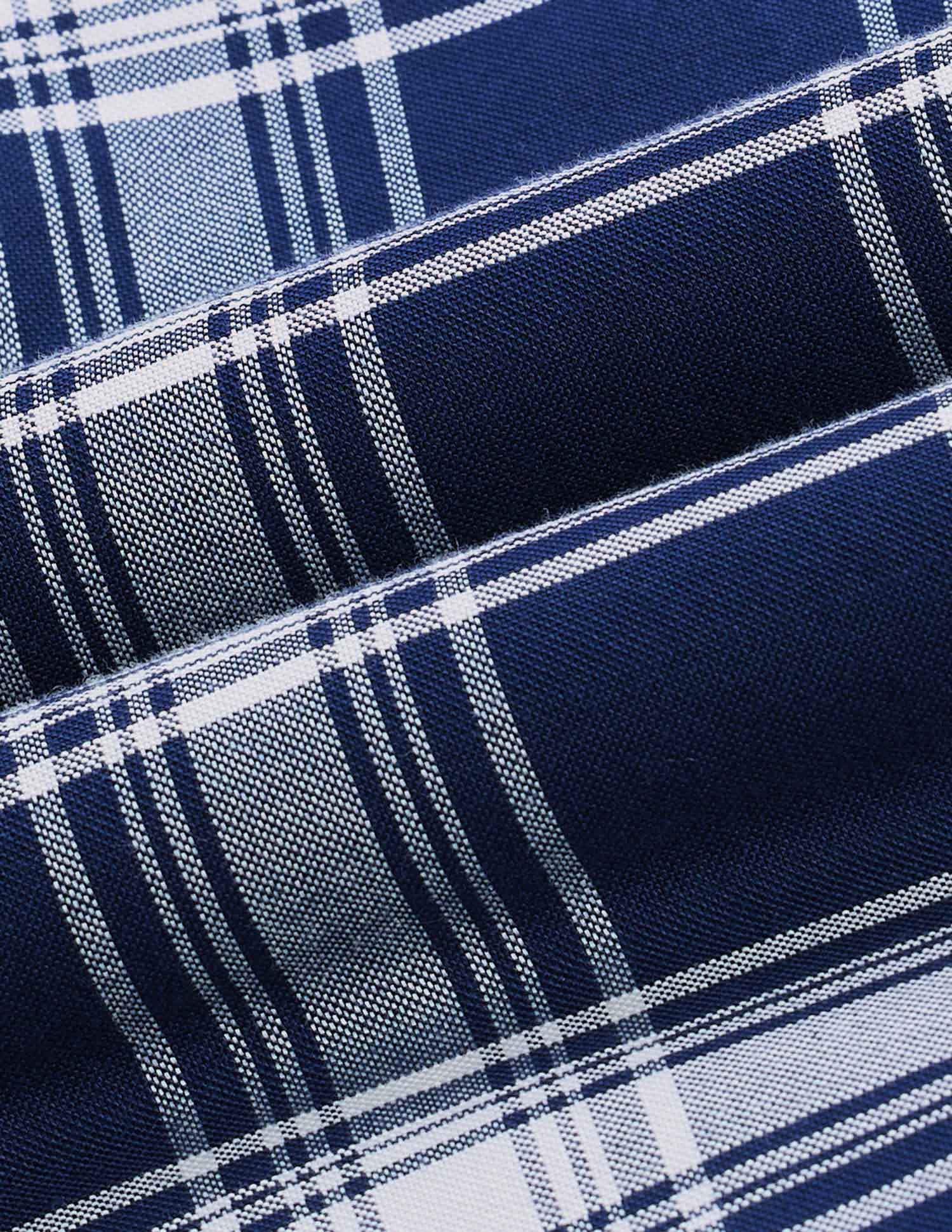 Tailored Fit Grid Tattersall Checked Shirt - Image 2