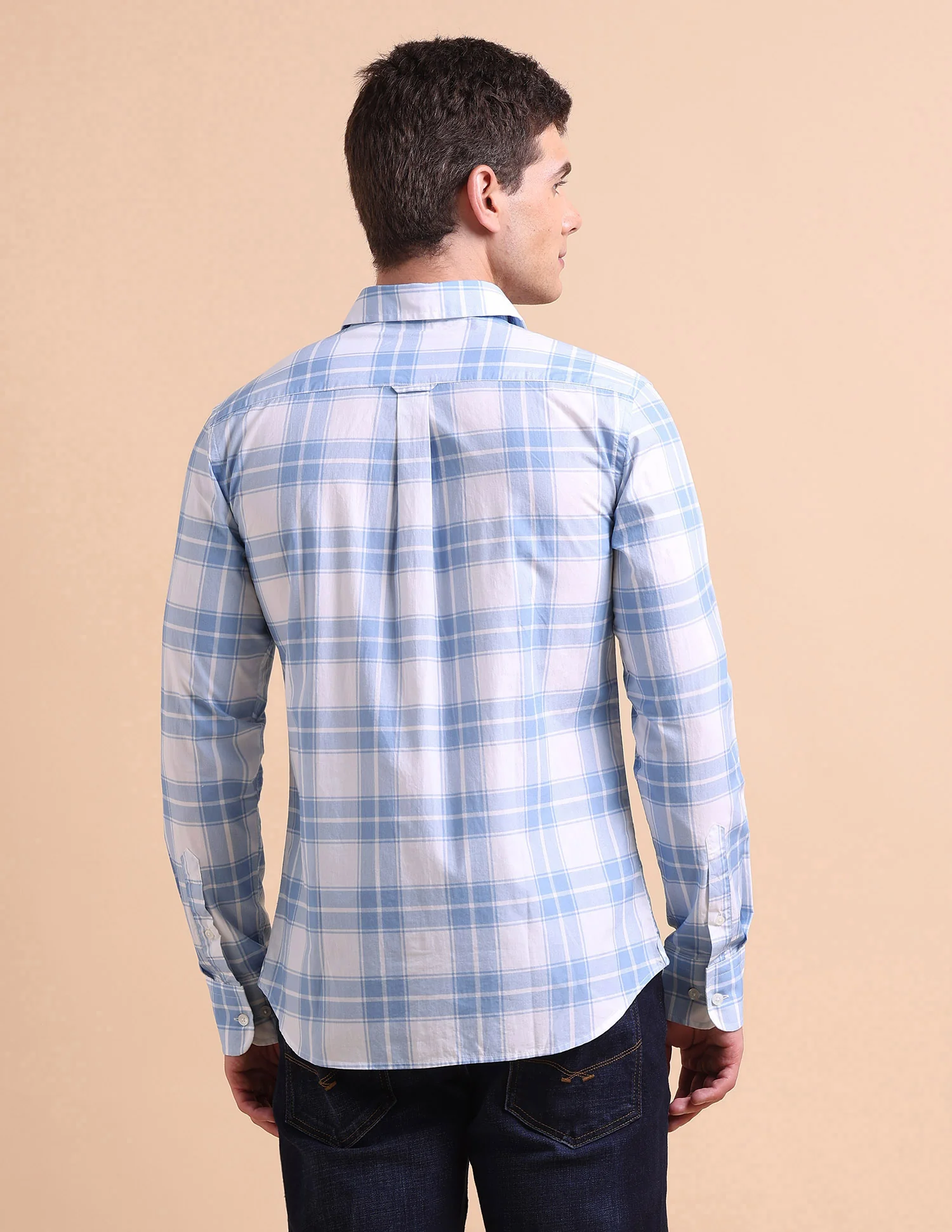 Tailored Fit Grid Tattersall Checked Shirt - Image 5