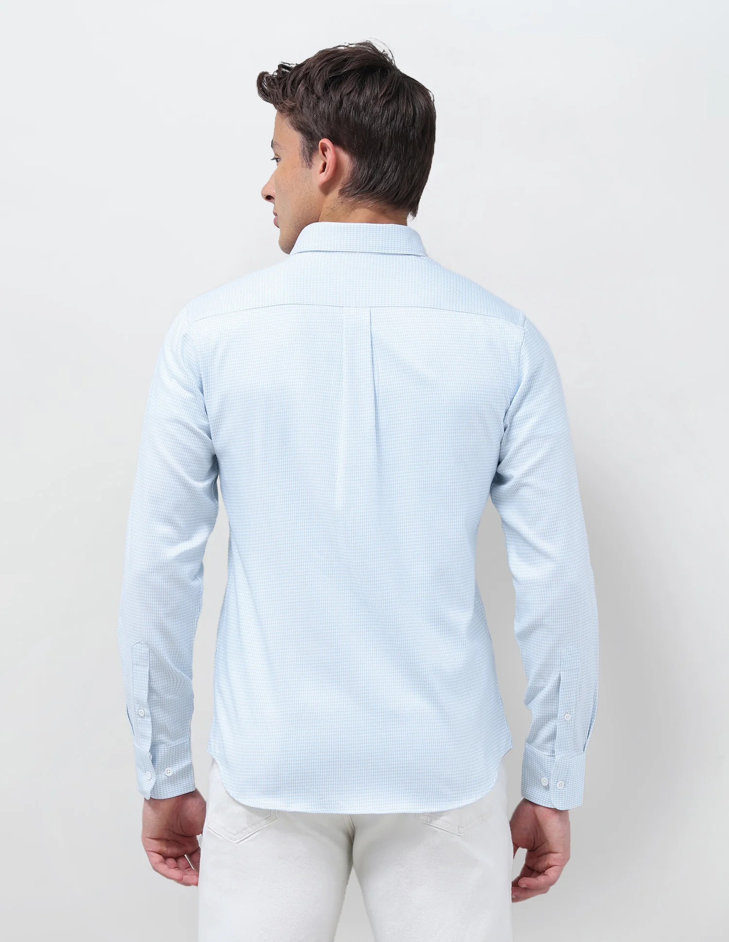 Tailored Fit Micro Checked Shirt - Image 5