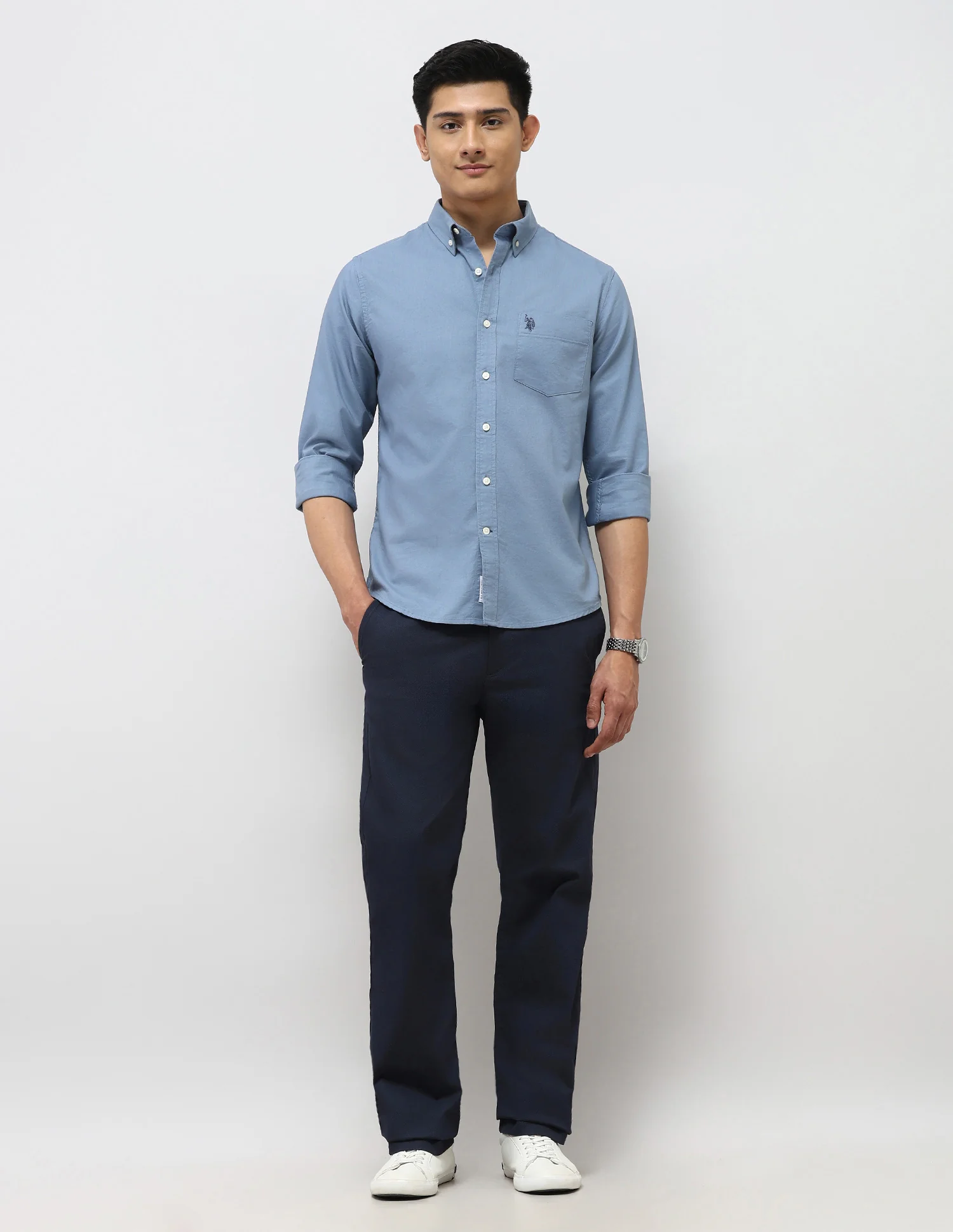 Tailored Fit Oxford Button Down Shirt - Image 3
