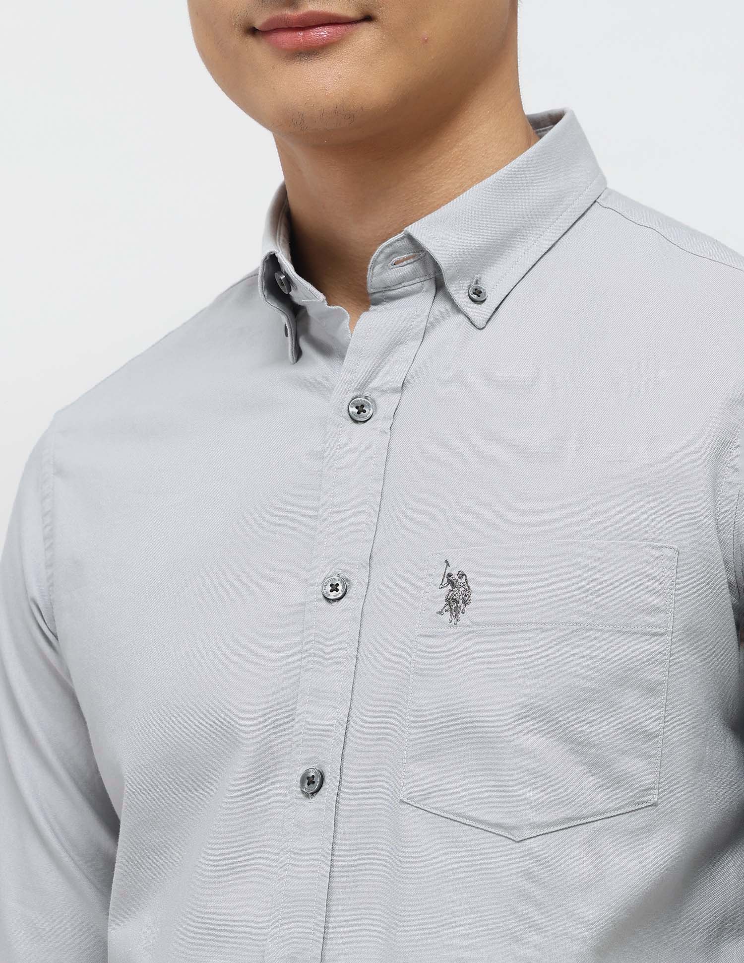 Tailored Fit Oxford Button Down Shirt - Image 7