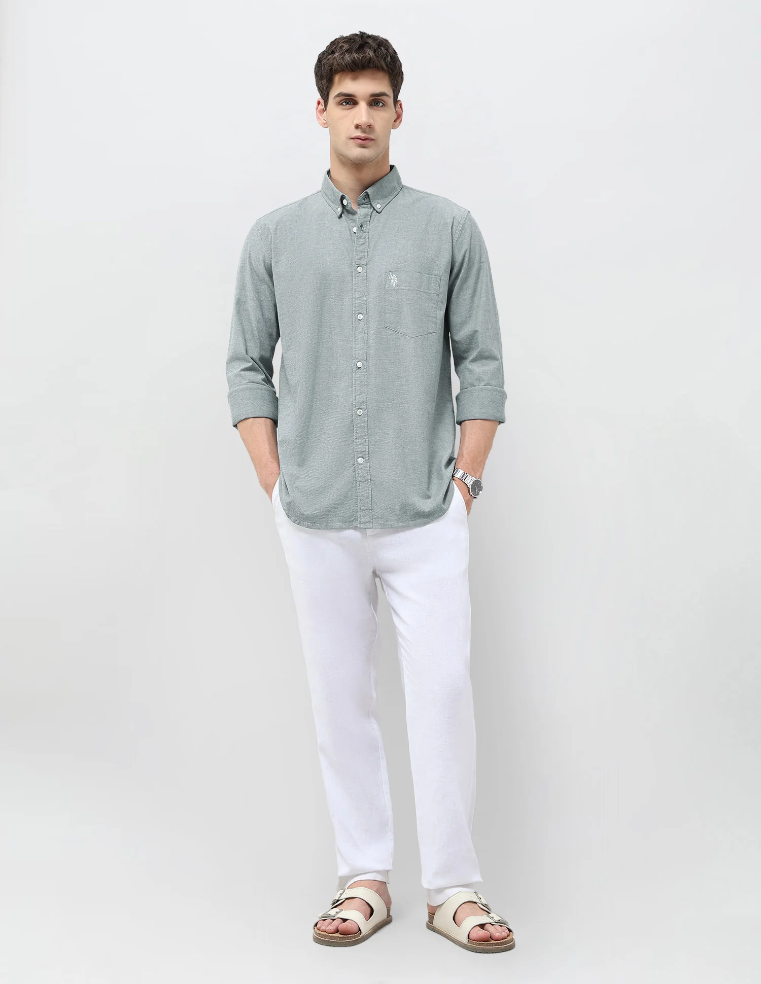 Tailored Fit Oxford Shirt - Image 3