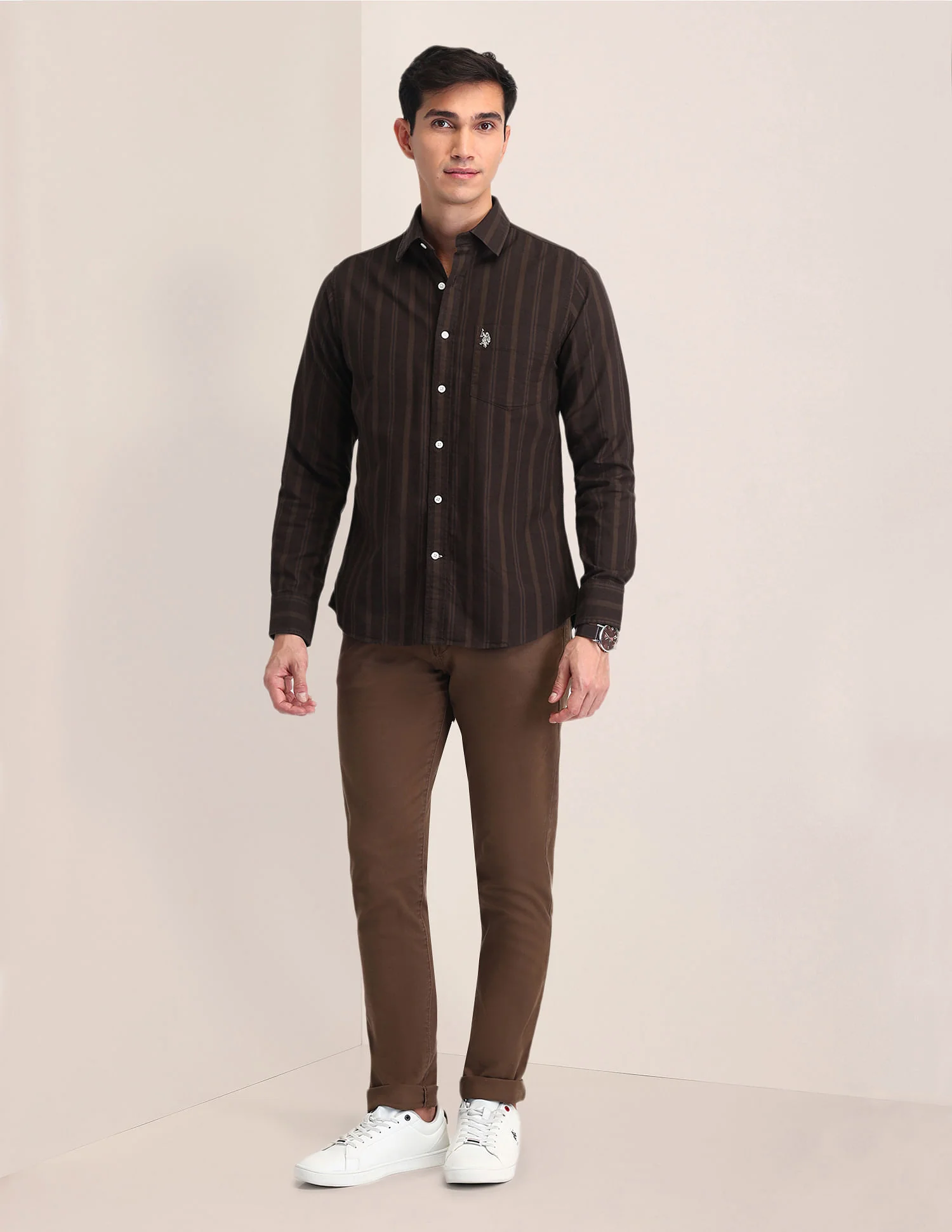 Tailored Fit Oxford Striped Shirt - Image 3