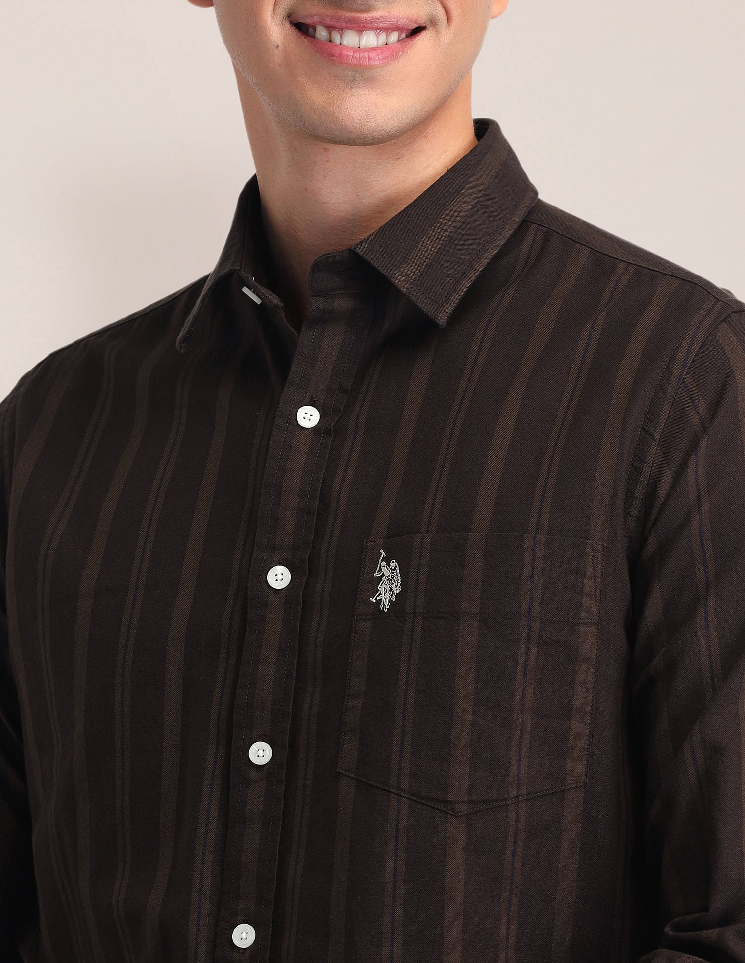 Tailored Fit Oxford Striped Shirt - Image 7
