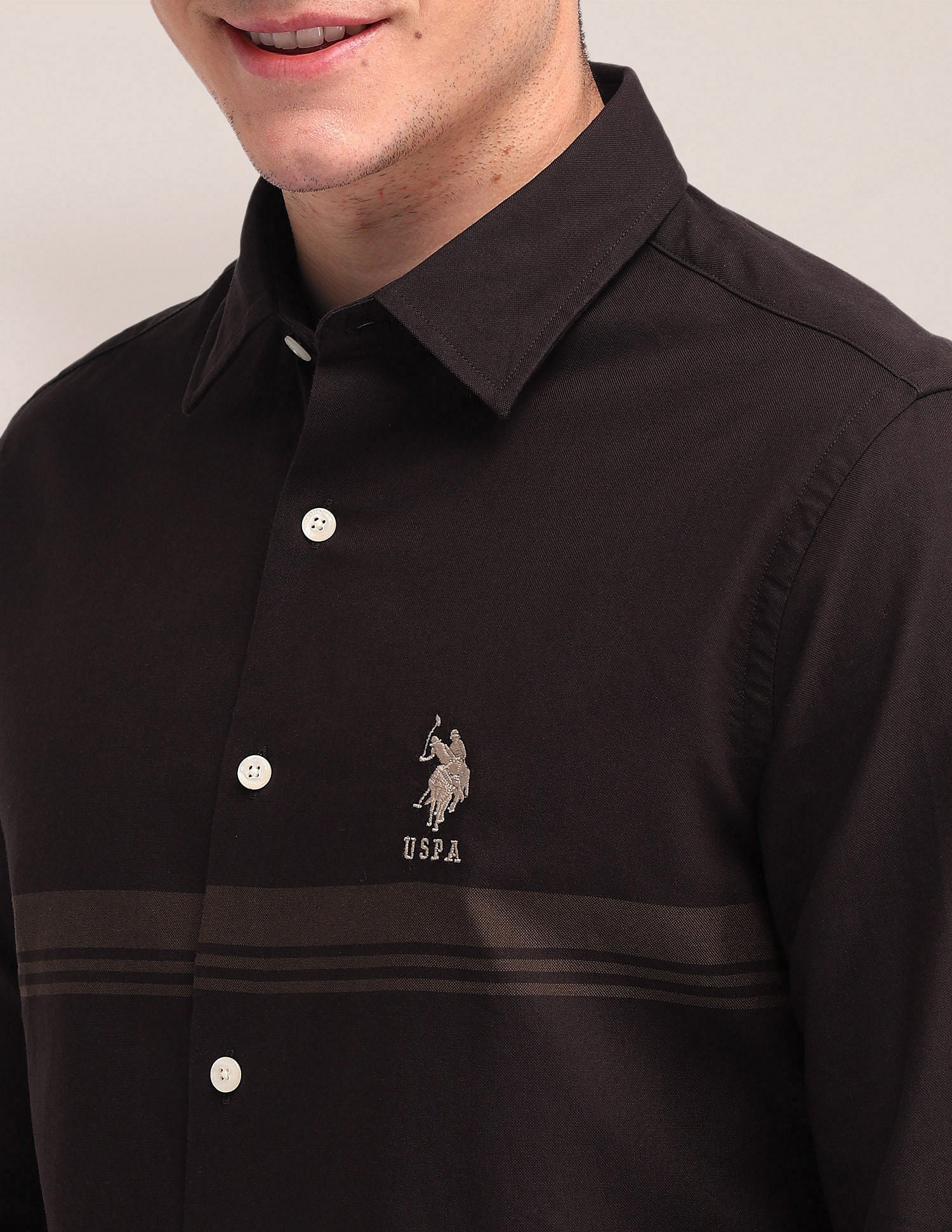 Tailored Fit Oxford Striped Shirt - Image 7