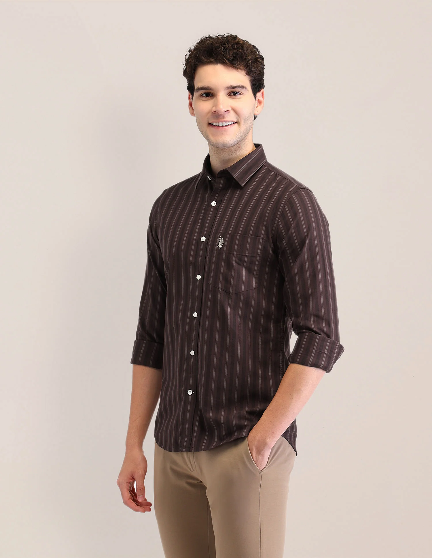 Tailored Fit Oxford Striped Shirt - Image 4