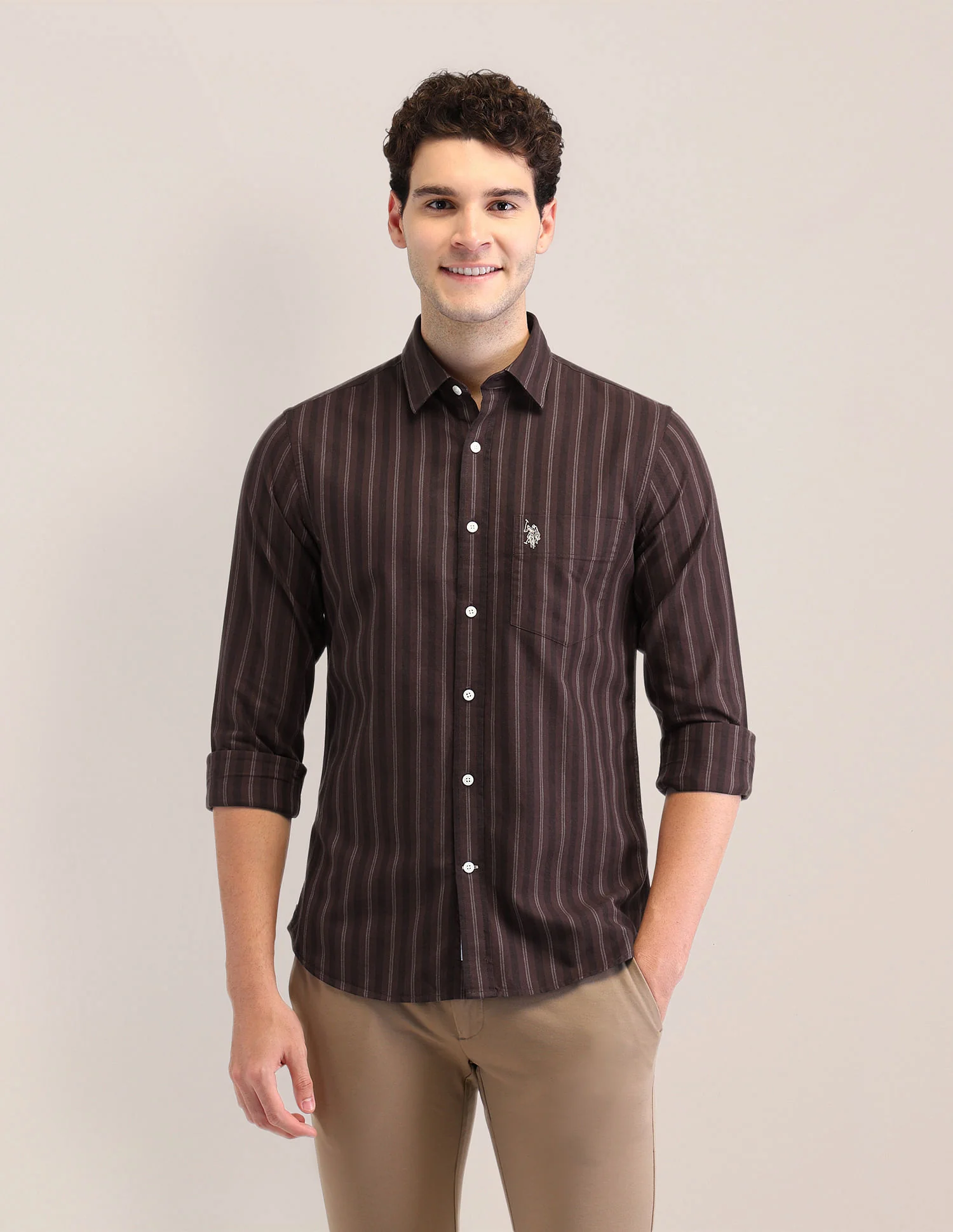 Tailored Fit Oxford Striped Shirt - Image 6
