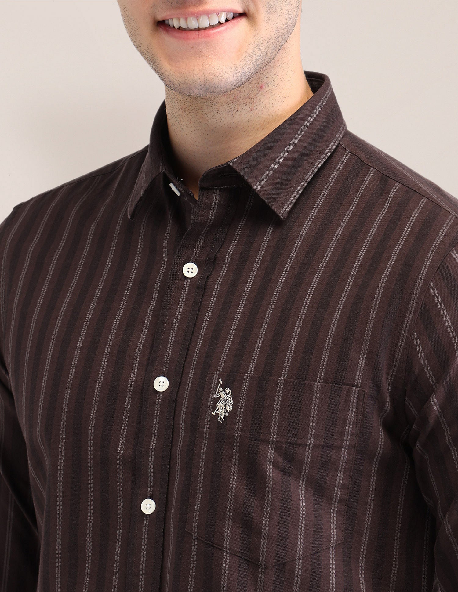 Tailored Fit Oxford Striped Shirt - Image 7