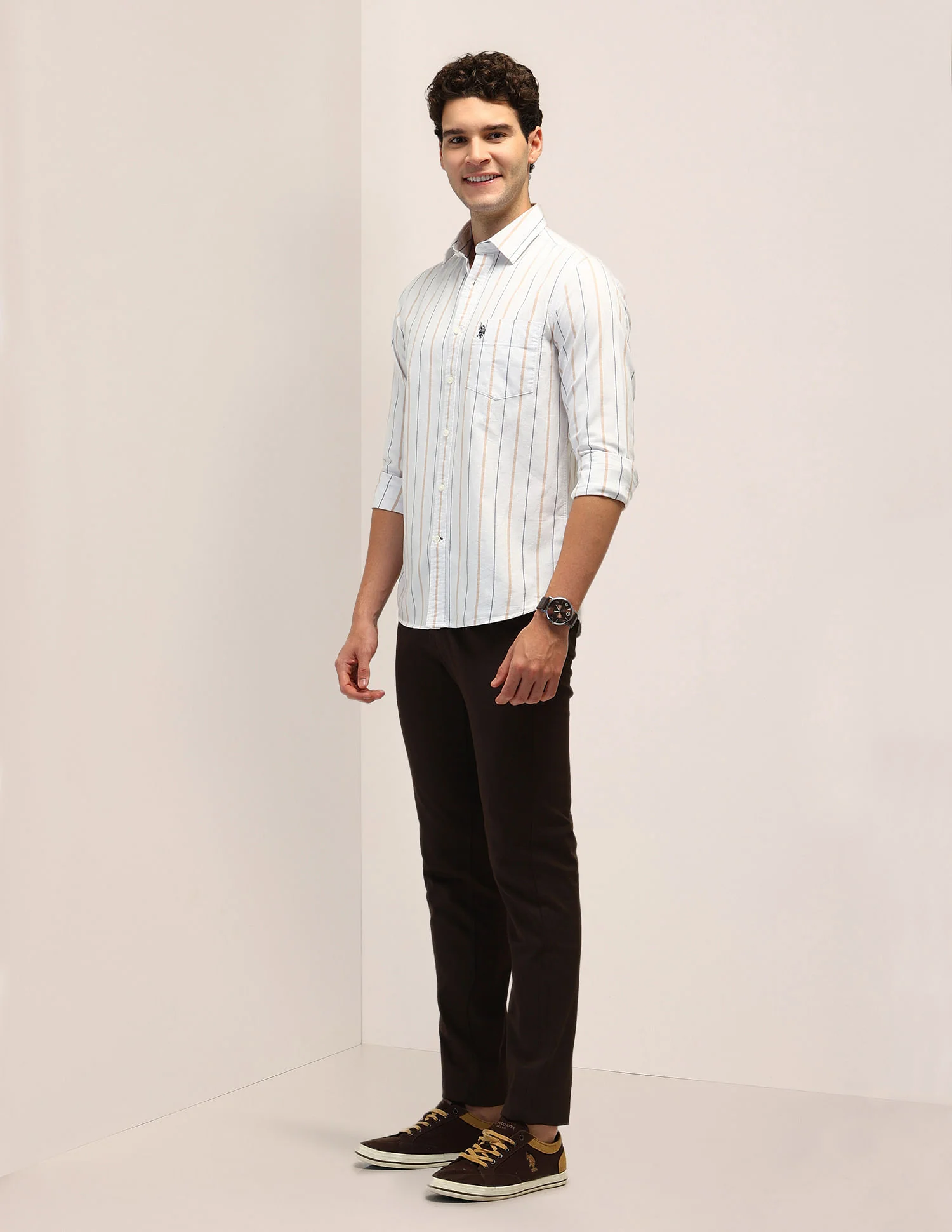 Tailored Fit Oxford Striped Shirt - Image 3
