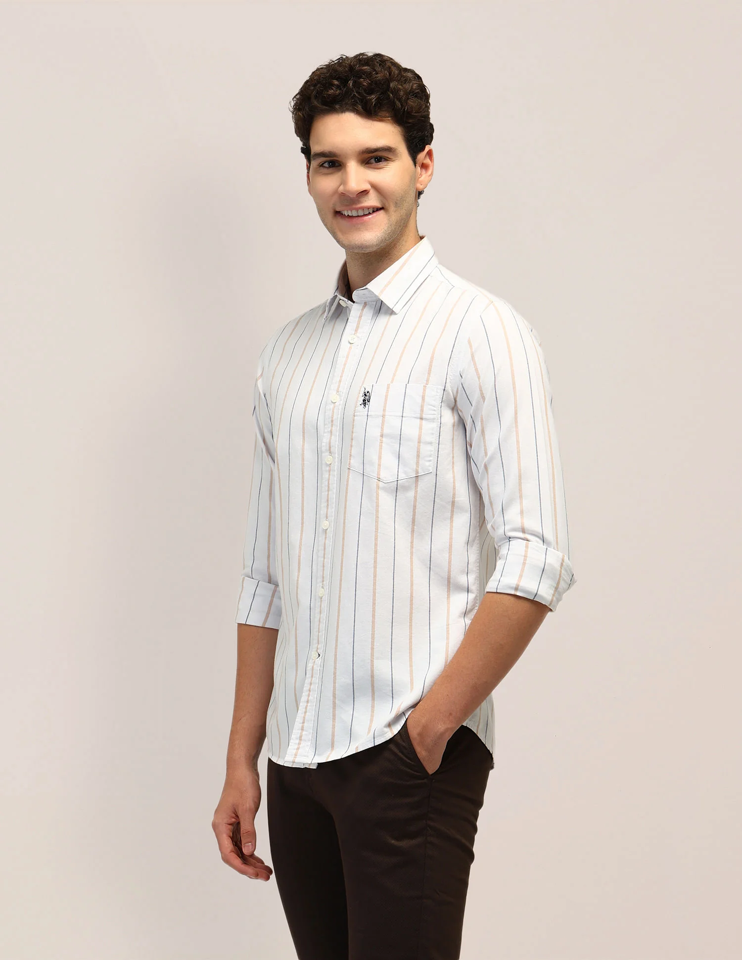 Tailored Fit Oxford Striped Shirt - Image 4
