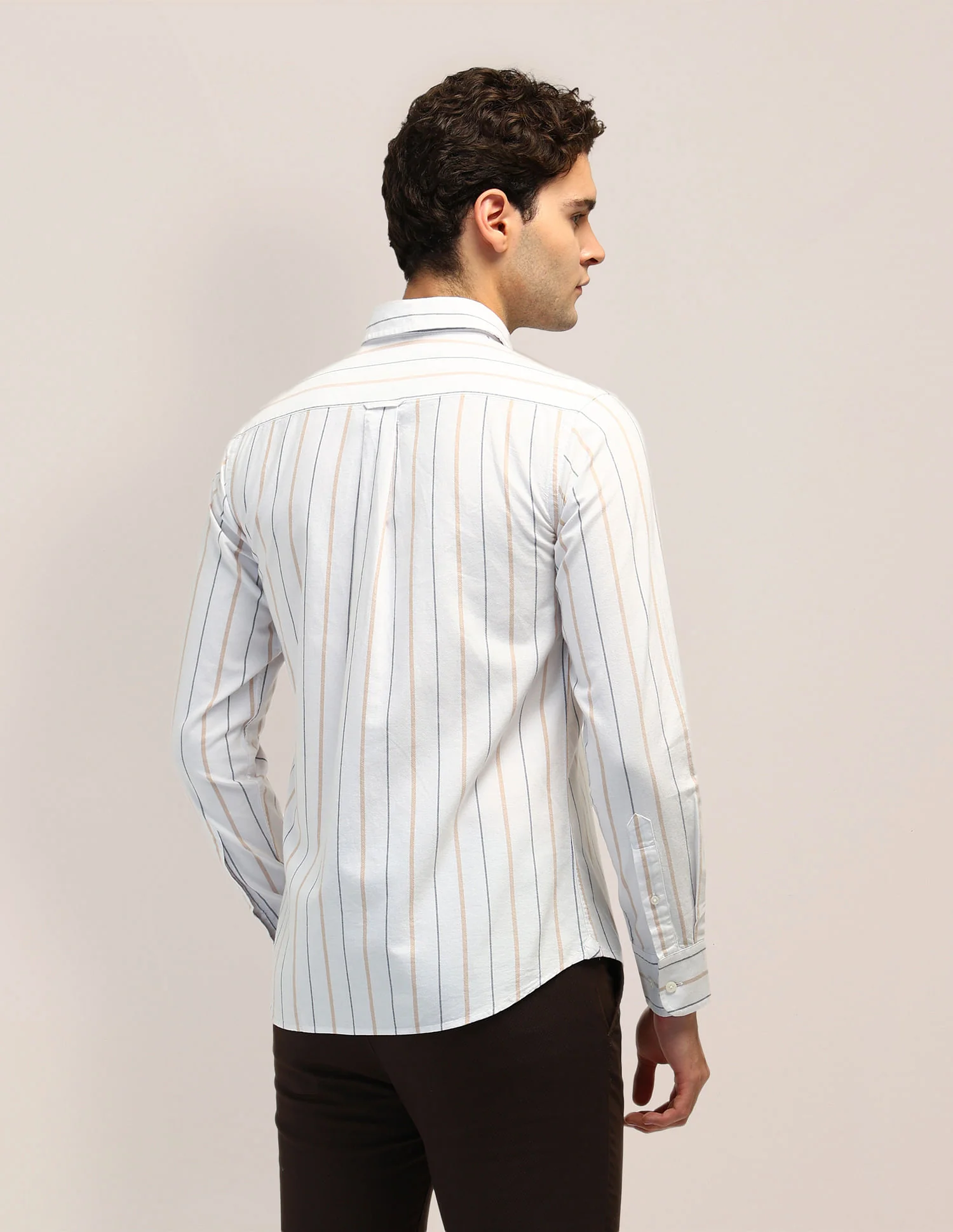 Tailored Fit Oxford Striped Shirt - Image 5