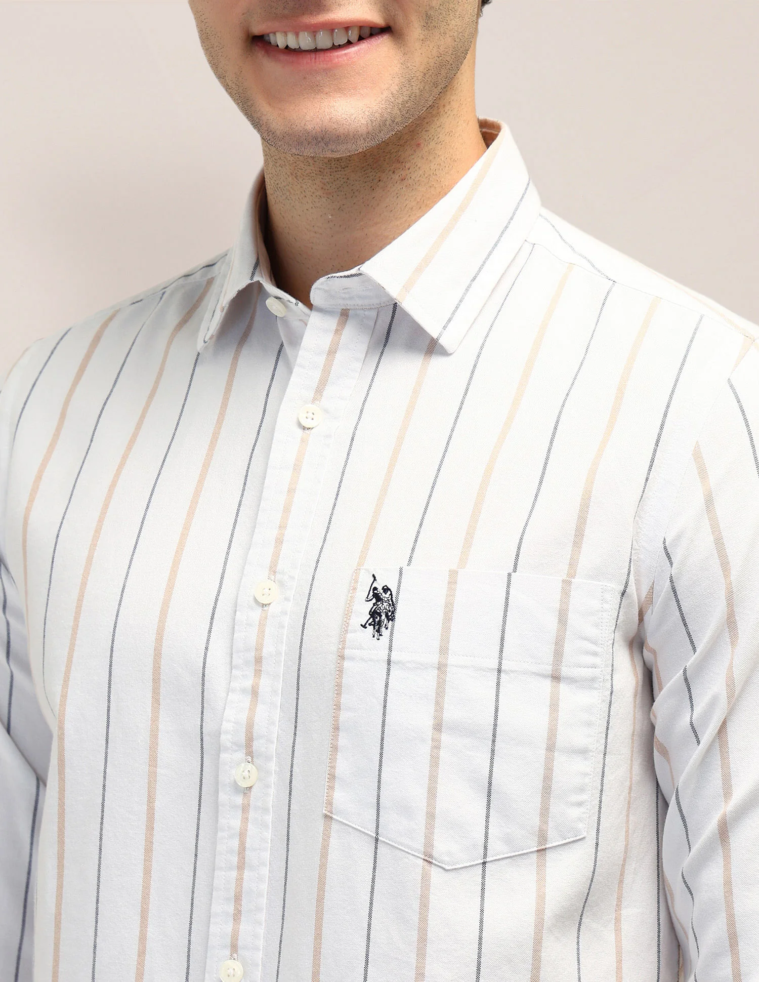 Tailored Fit Oxford Striped Shirt - Image 7