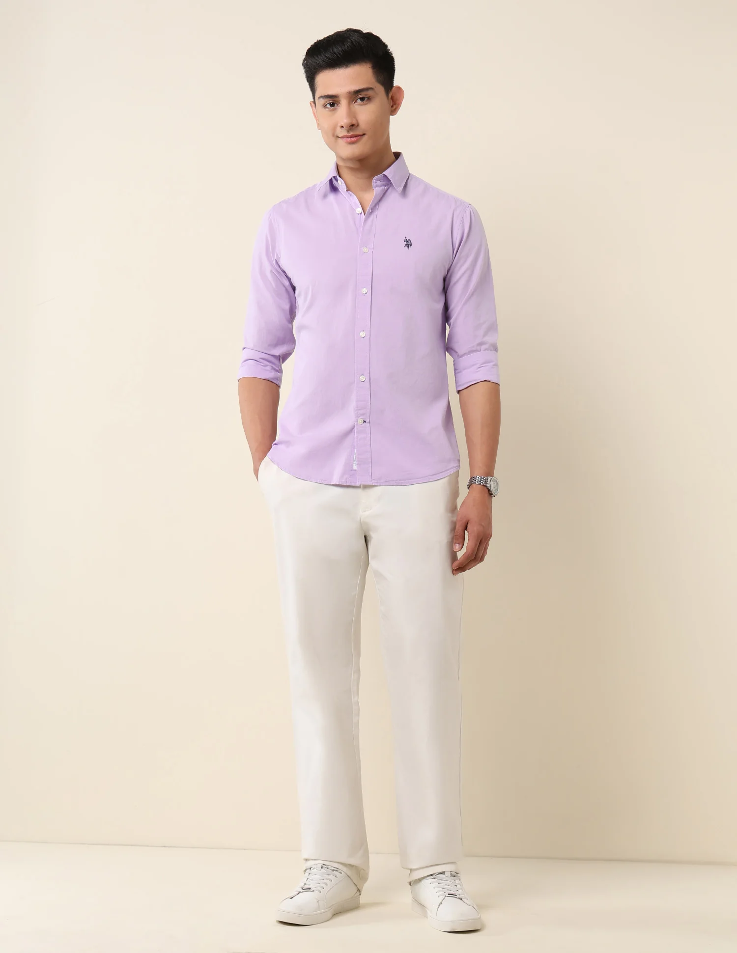 Tailored Fit Pure Cotton Shirt - Image 3
