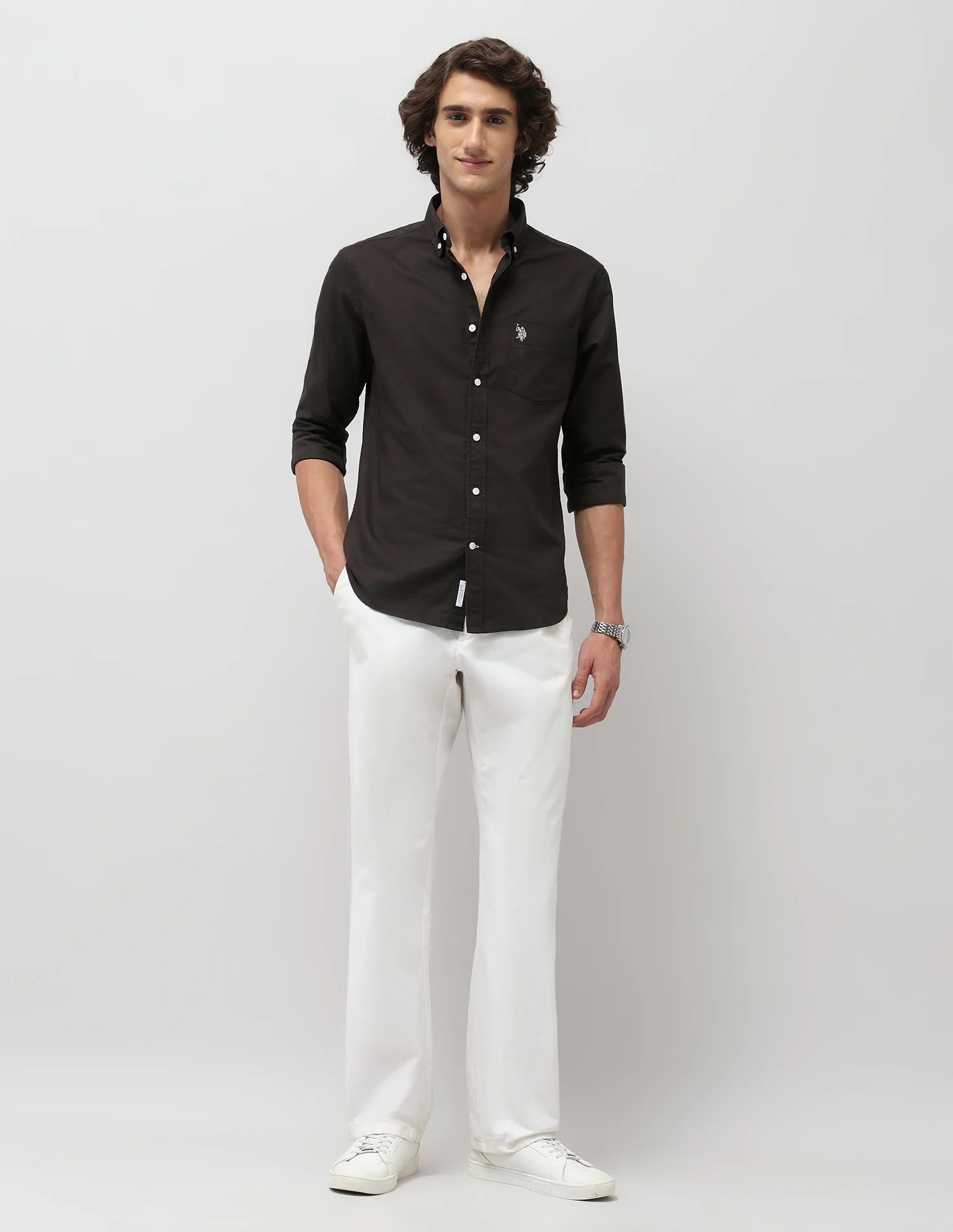 Tailored Fit Pure Cotton Shirt - Image 3