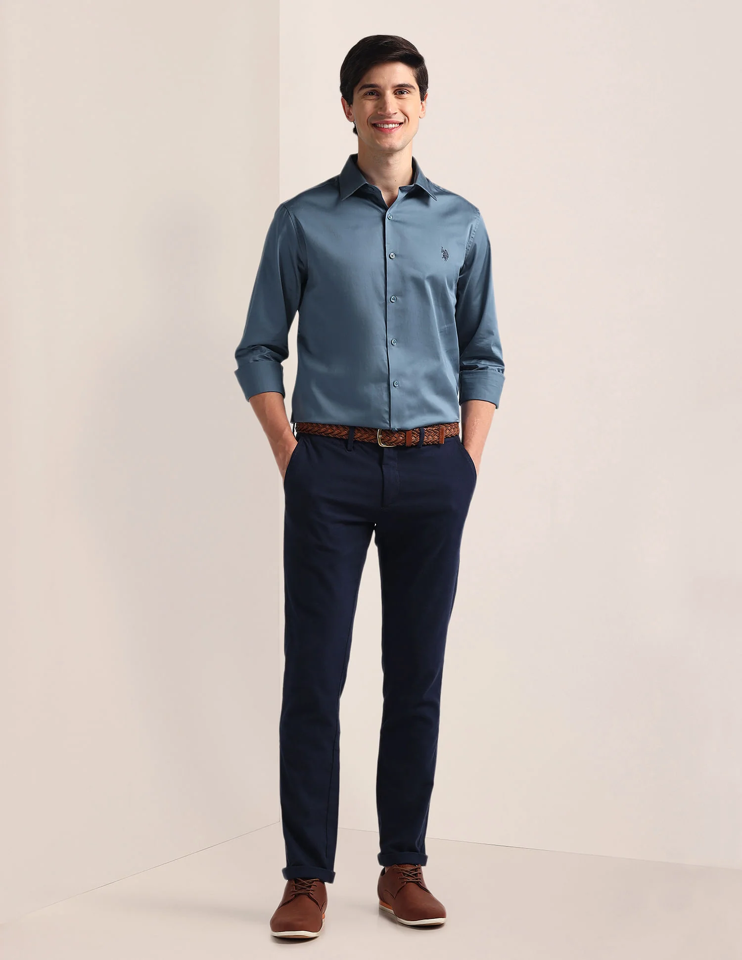 Tailored Fit Pure Cotton Shirt - Image 3