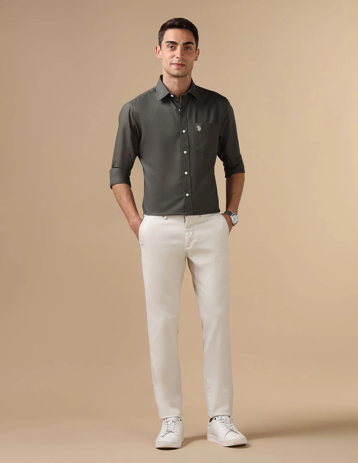 Tailored Fit Pure Cotton Shirt - Image 3