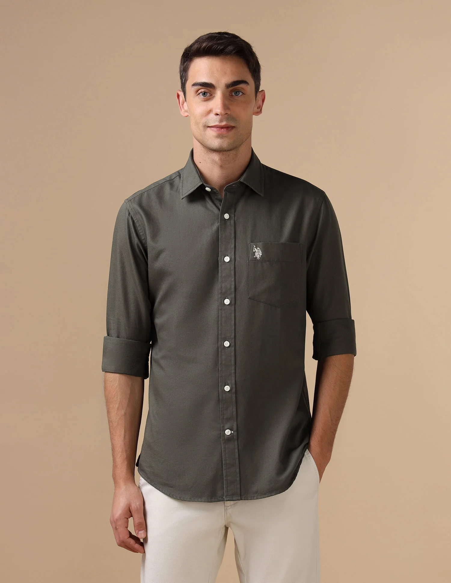 Tailored Fit Pure Cotton Shirt - Image 6