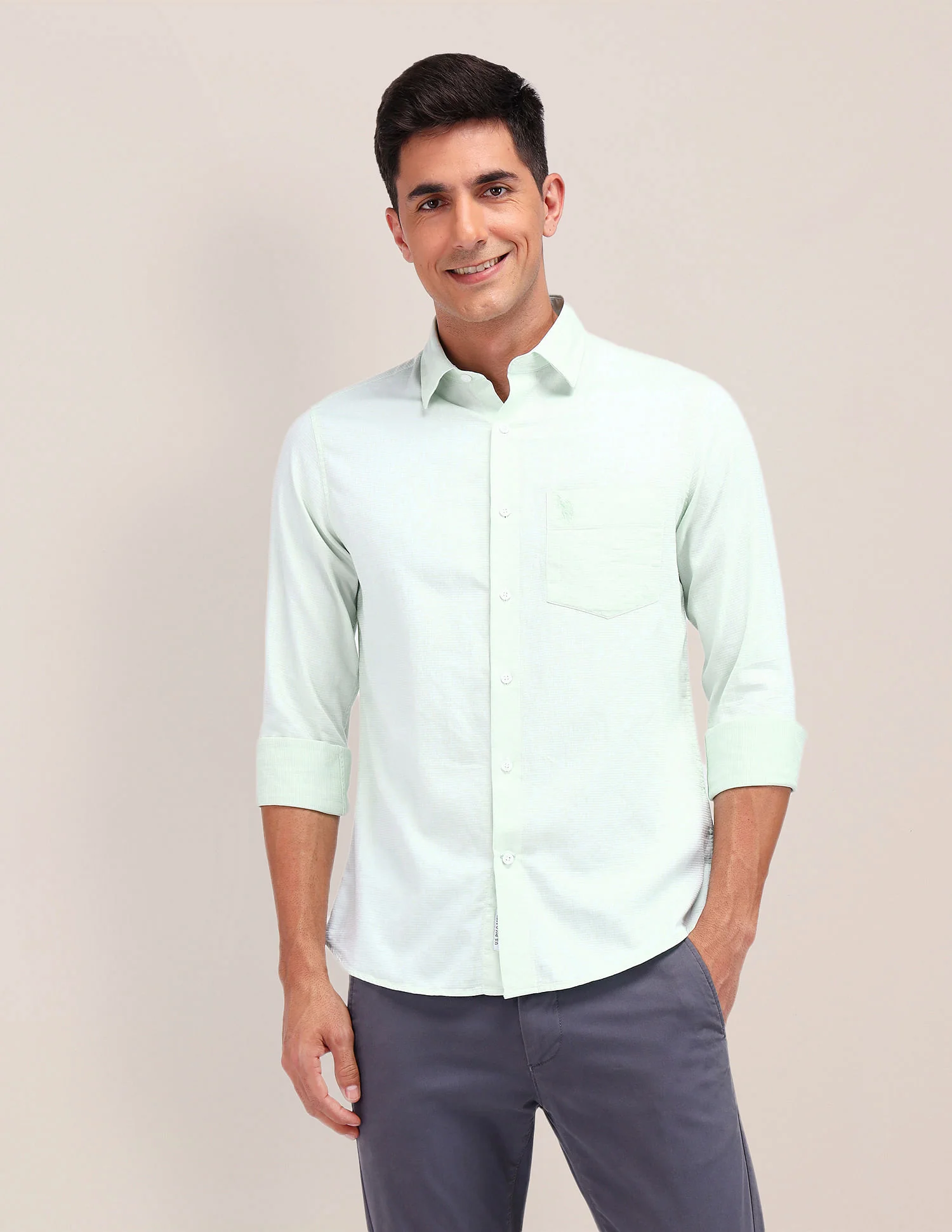 Tailored Fit Pure Cotton Shirt - Image 6