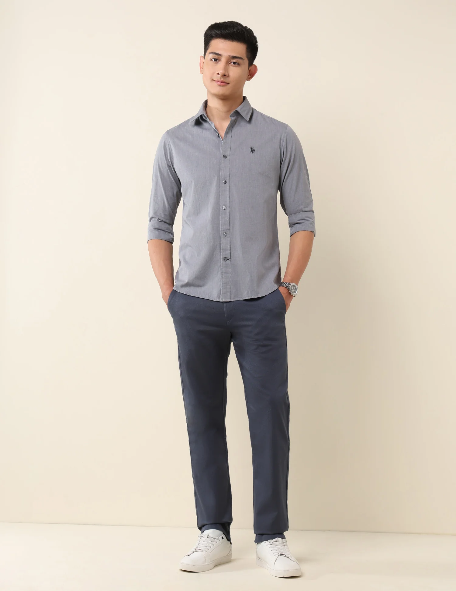 Tailored Fit Pure Cotton Shirt - Image 3