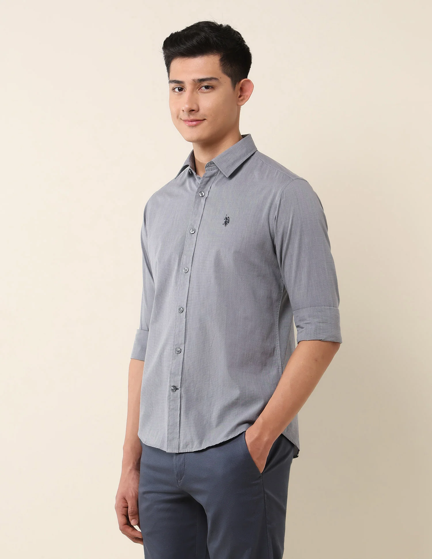 Tailored Fit Pure Cotton Shirt - Image 4