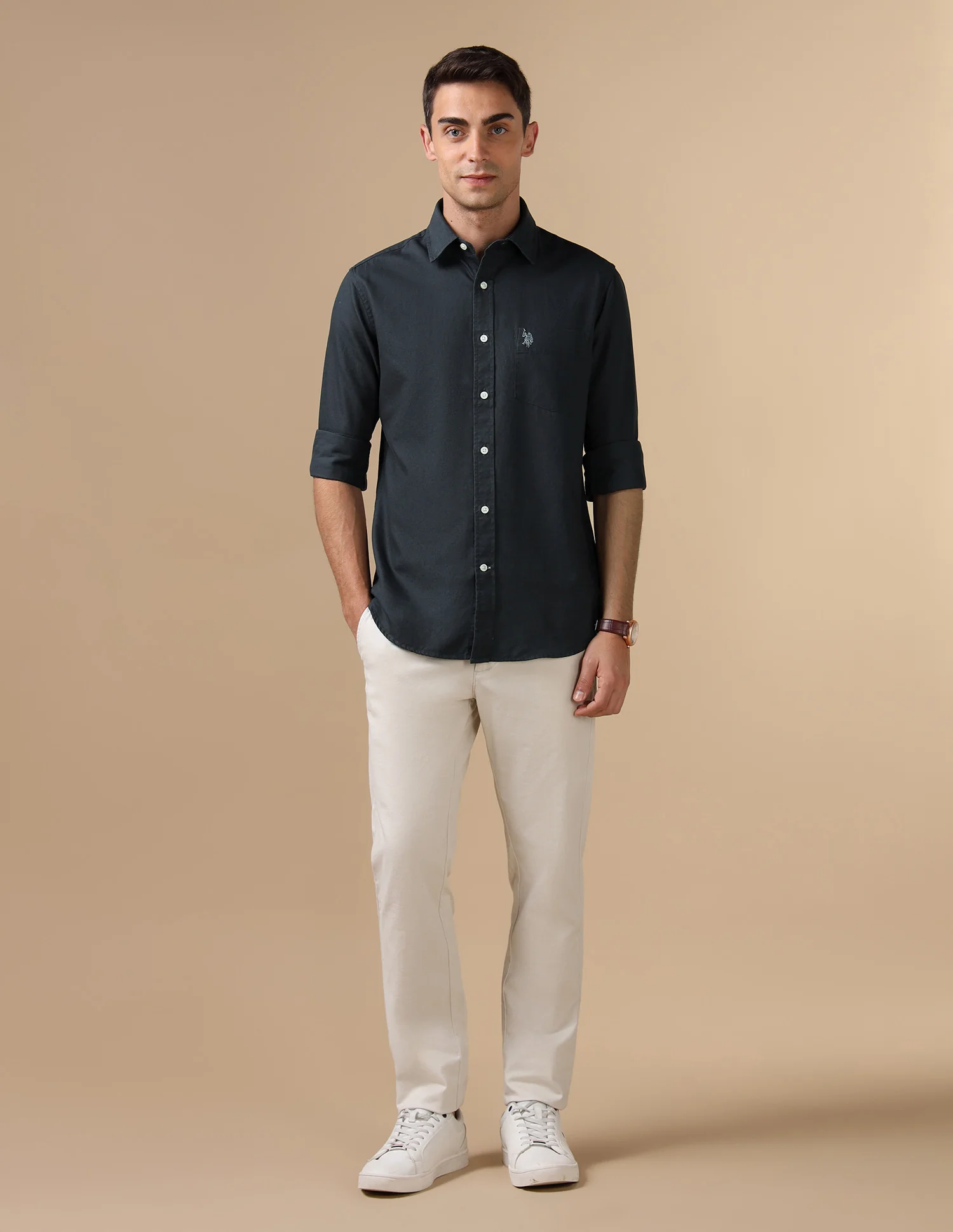 Tailored Fit Pure Cotton Shirt - Image 3