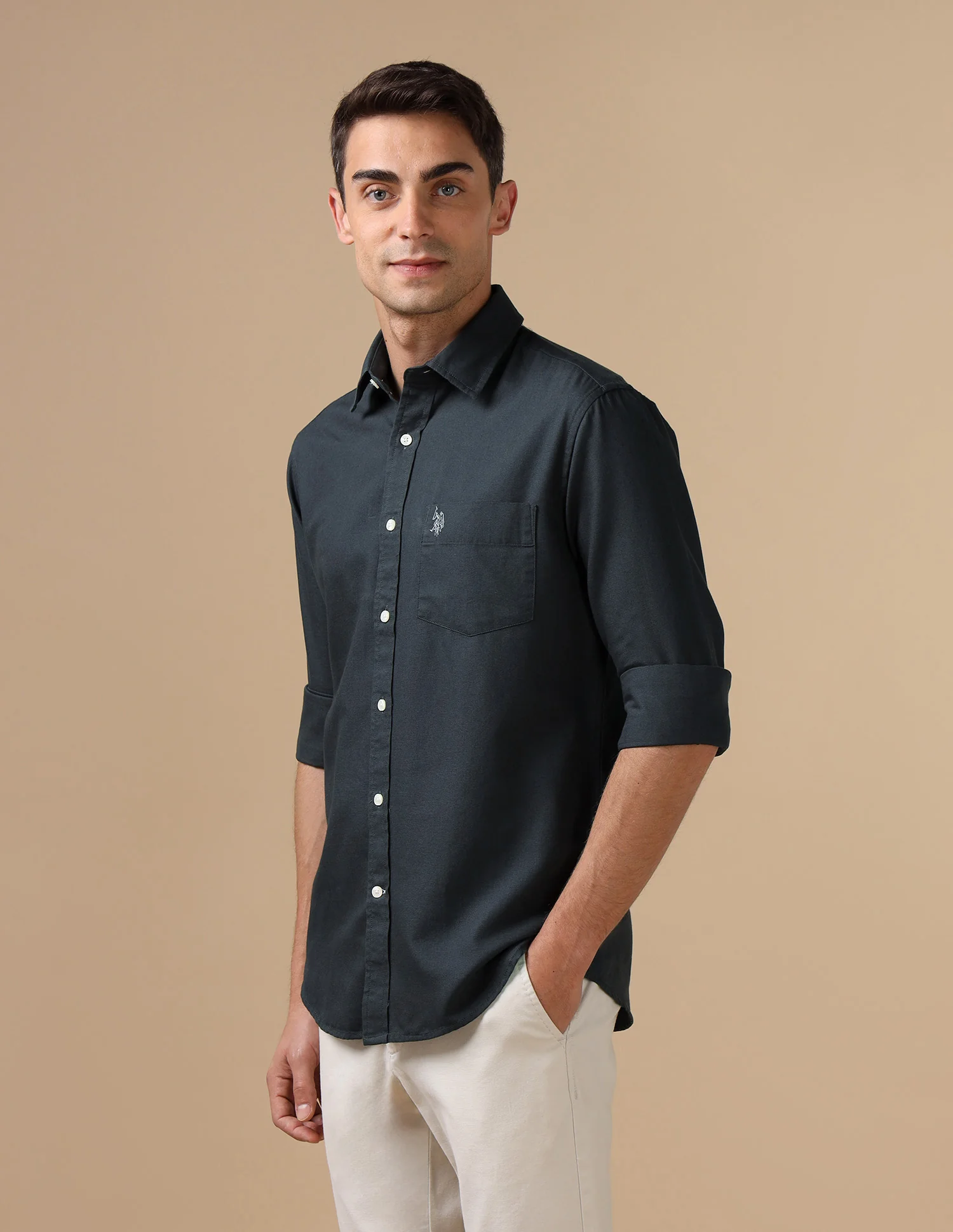 Tailored Fit Pure Cotton Shirt - Image 4