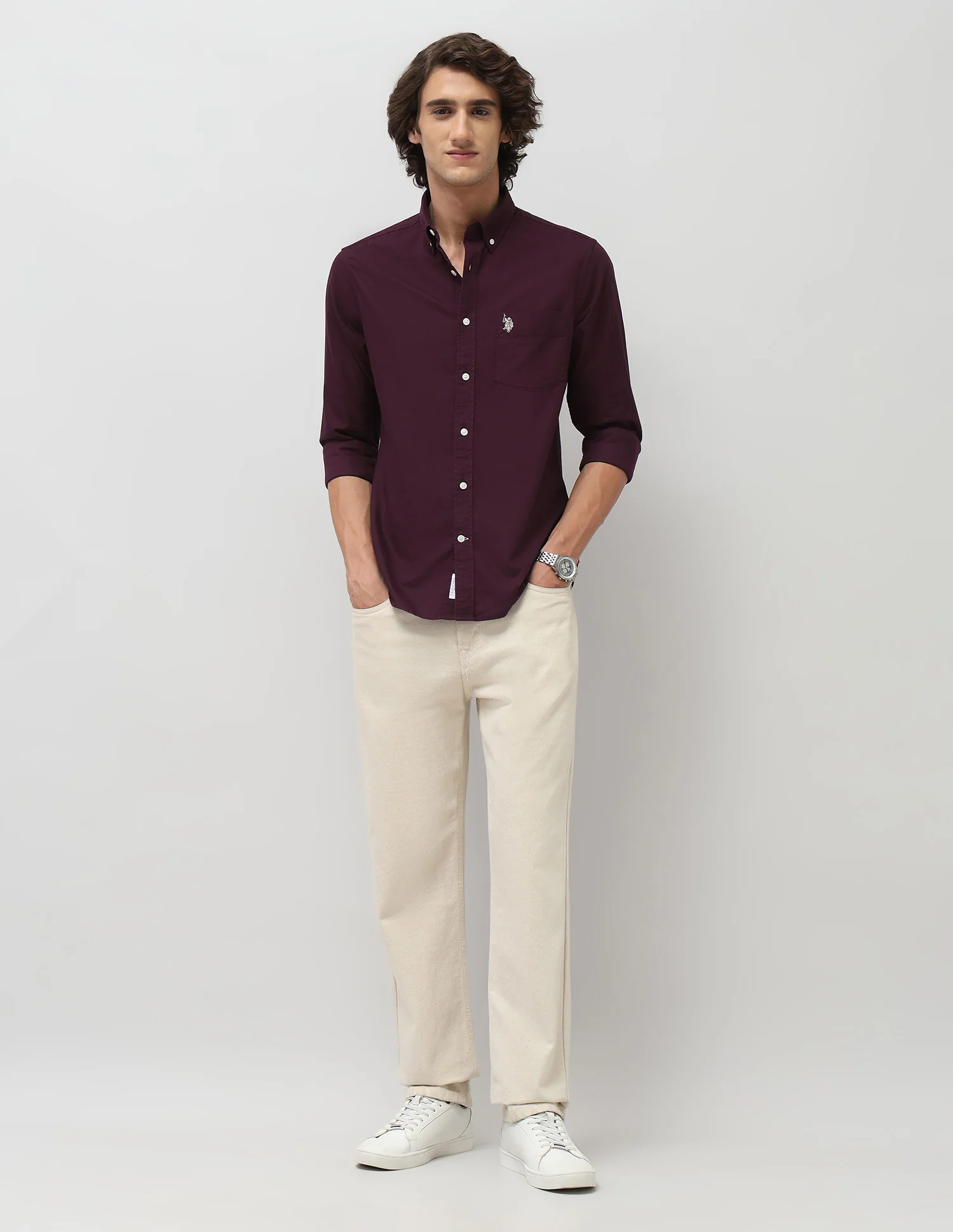 Tailored Fit Pure Cotton Shirt - Image 3