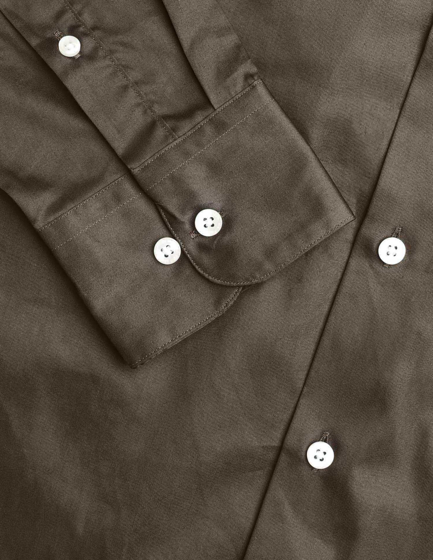 Tailored Fit Satin Pure Cotton Shirt - Image 8