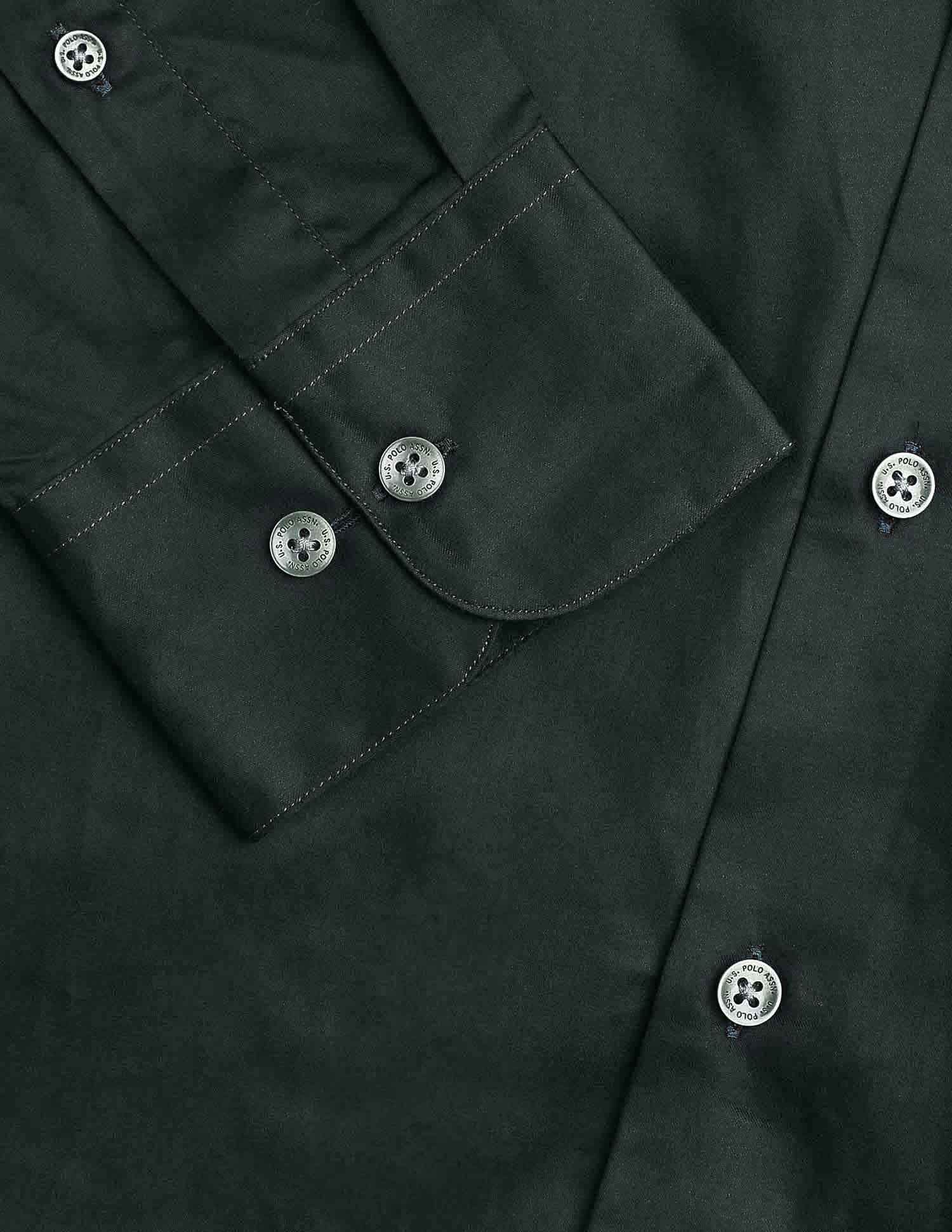 Tailored Fit Satin Pure Cotton Shirt - Image 8