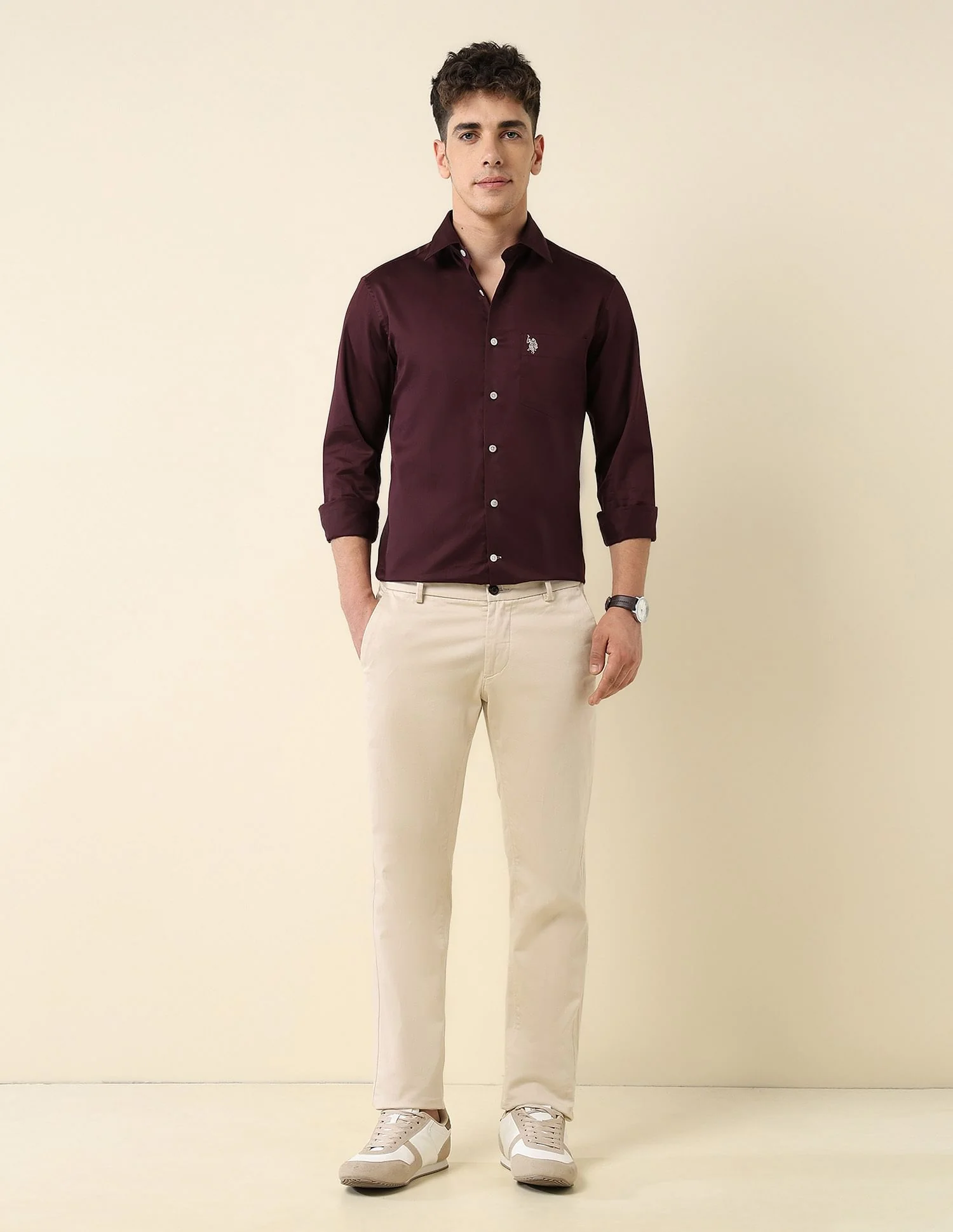 Tailored Fit Satin Shirt - Image 3