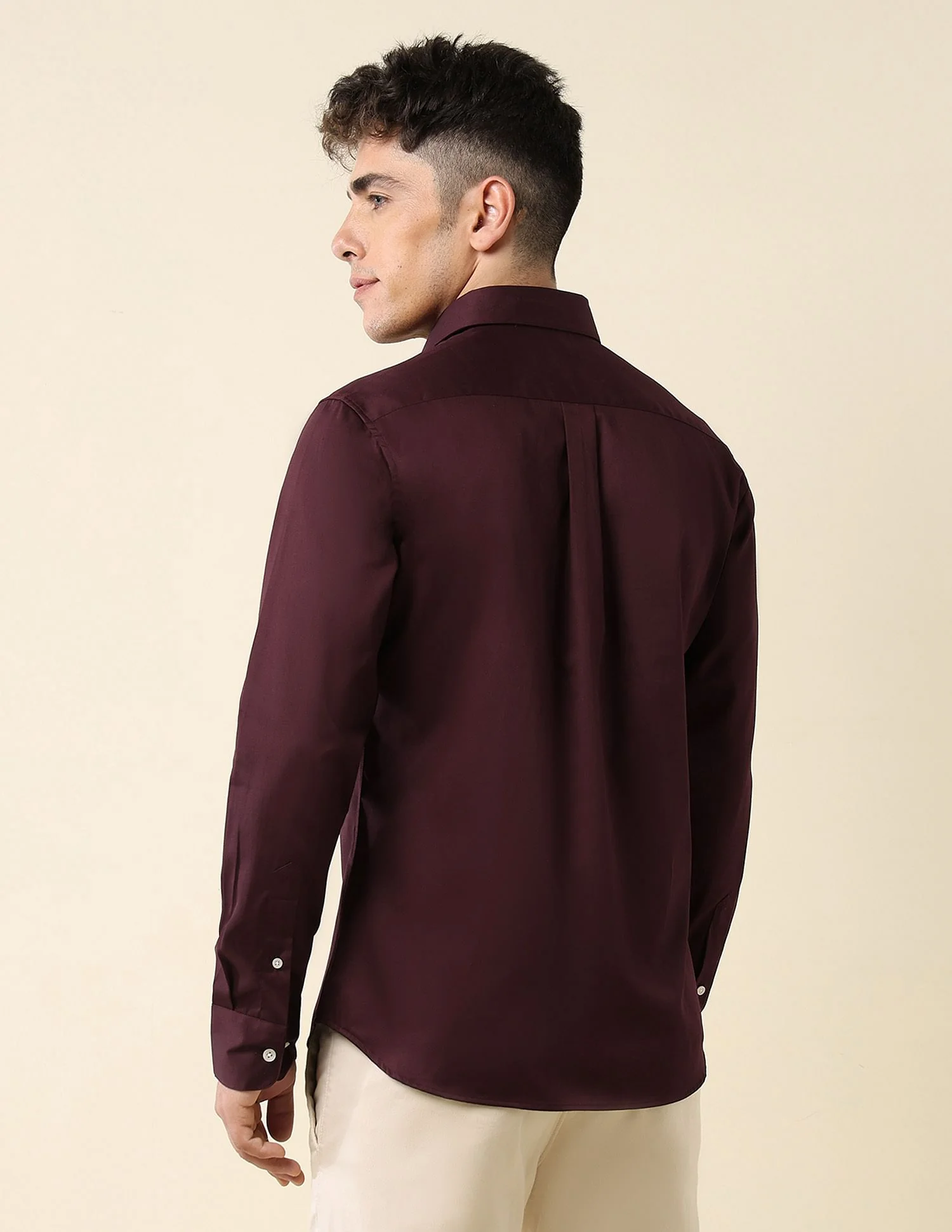 Tailored Fit Satin Shirt - Image 5
