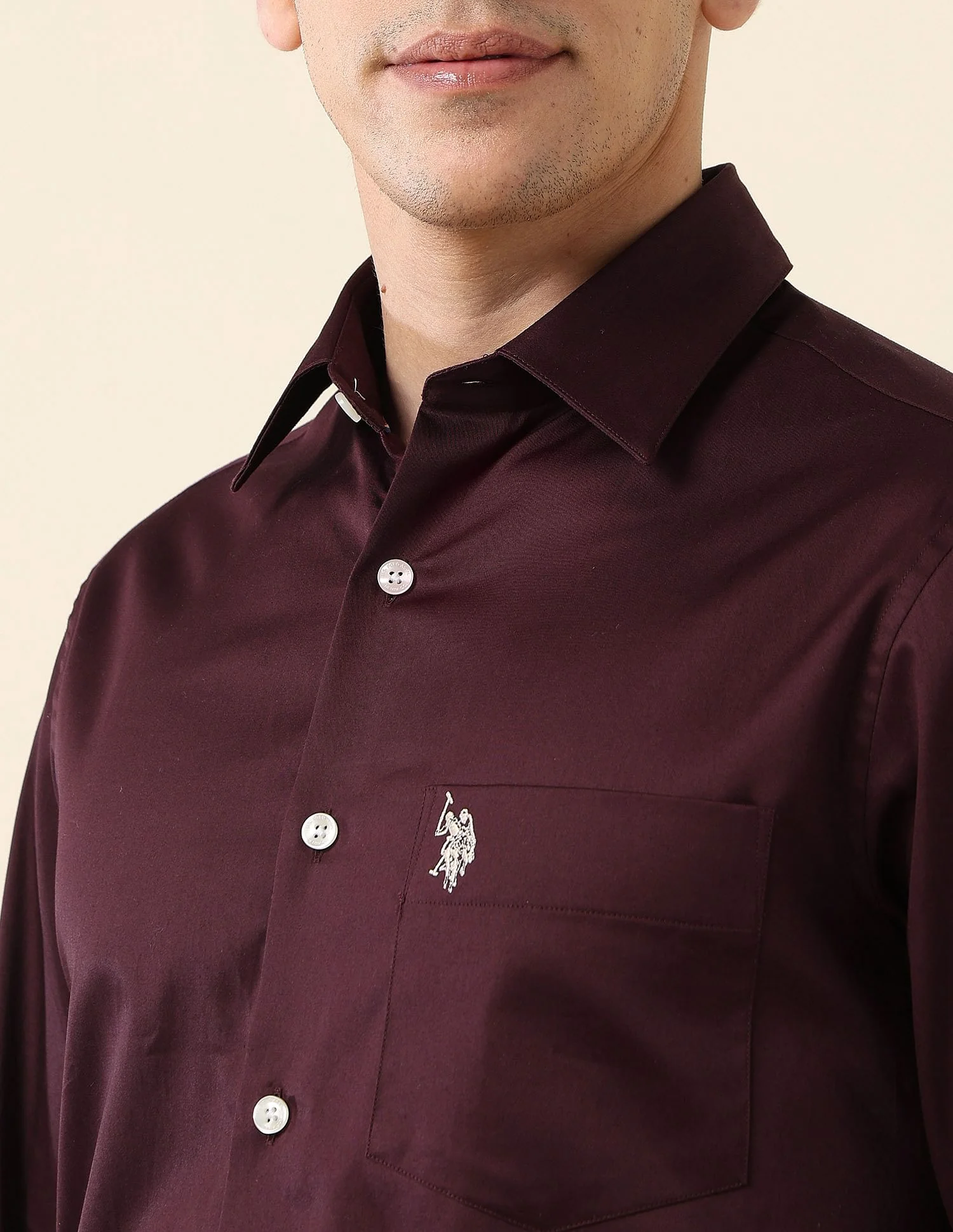 Tailored Fit Satin Shirt - Image 7