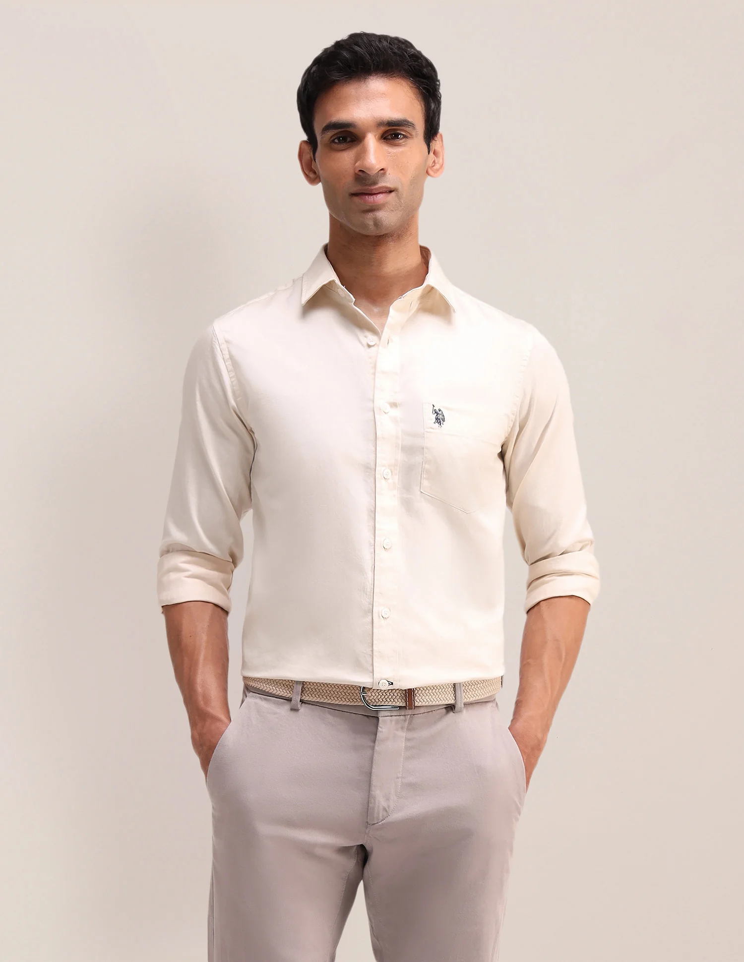 Tailored Fit Satin Shirt
