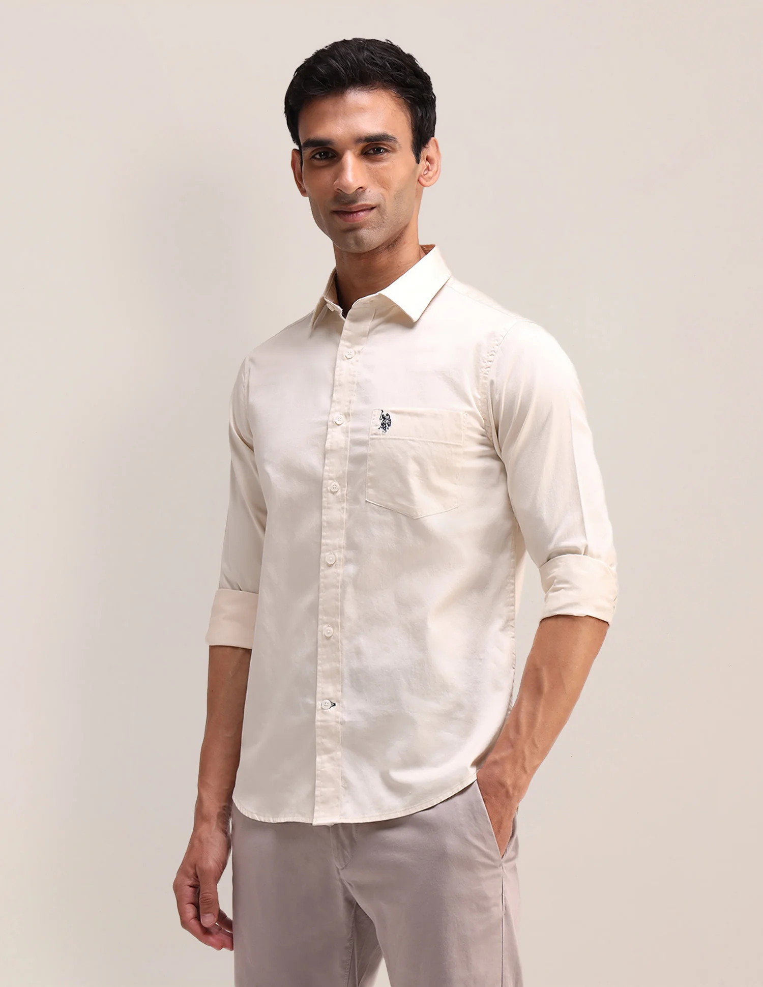 Tailored Fit Satin Shirt - Image 4