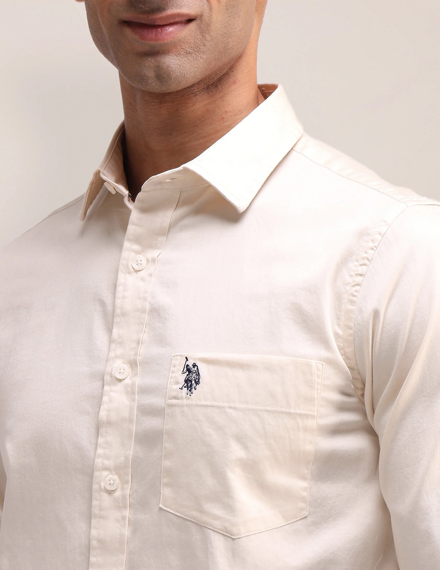 Tailored Fit Satin Shirt - Image 7