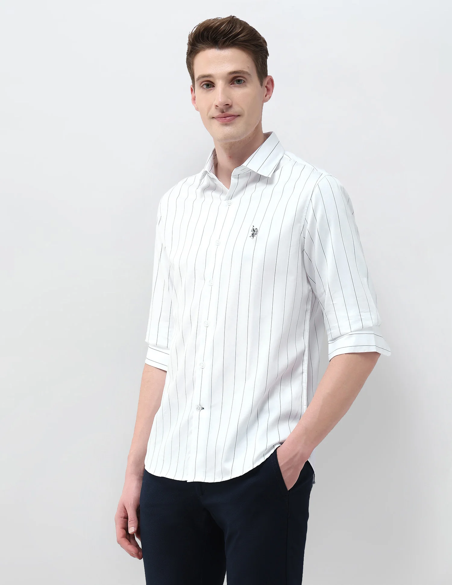 Tailored Fit Satin Shirt - Image 4