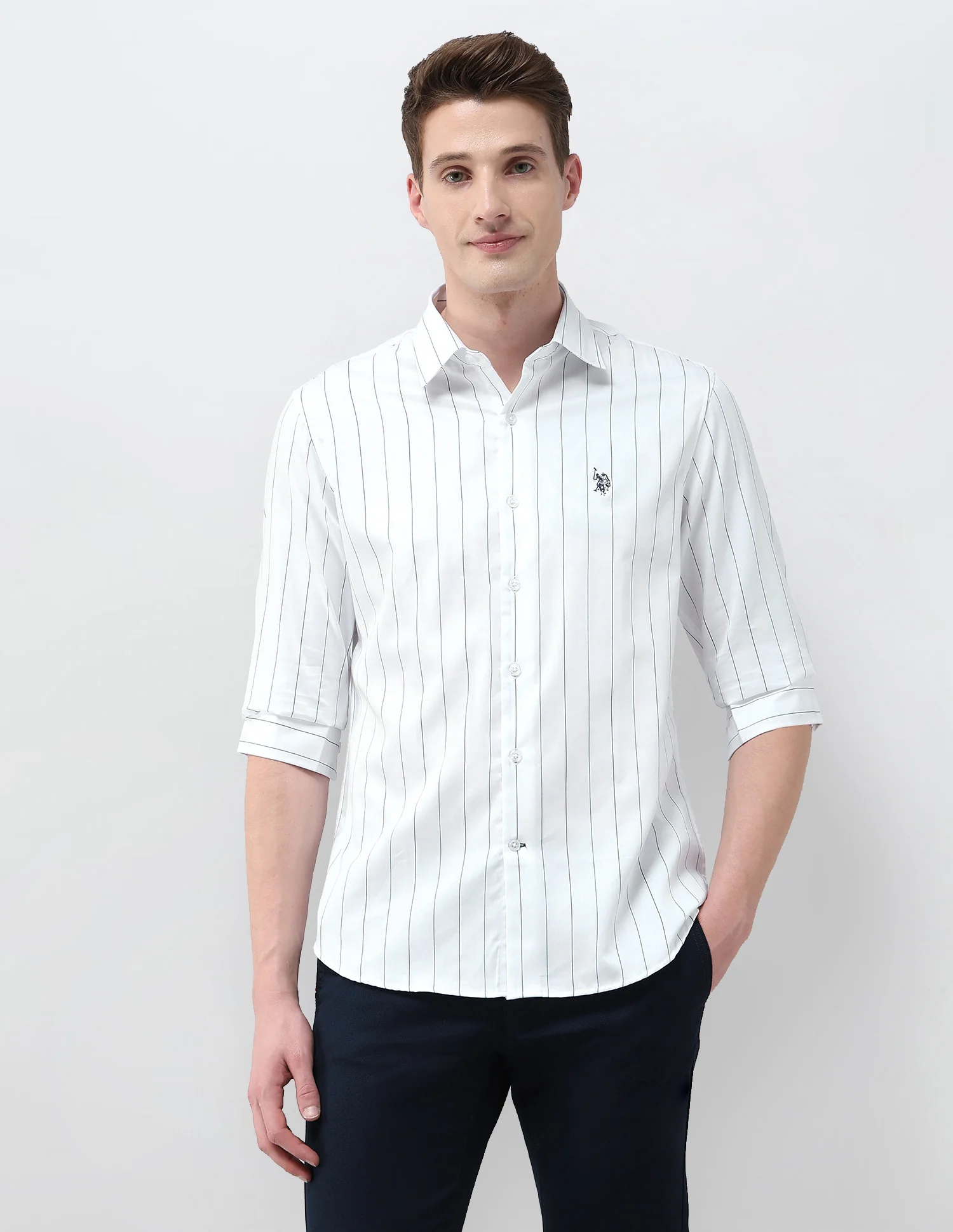 Tailored Fit Satin Shirt - Image 6