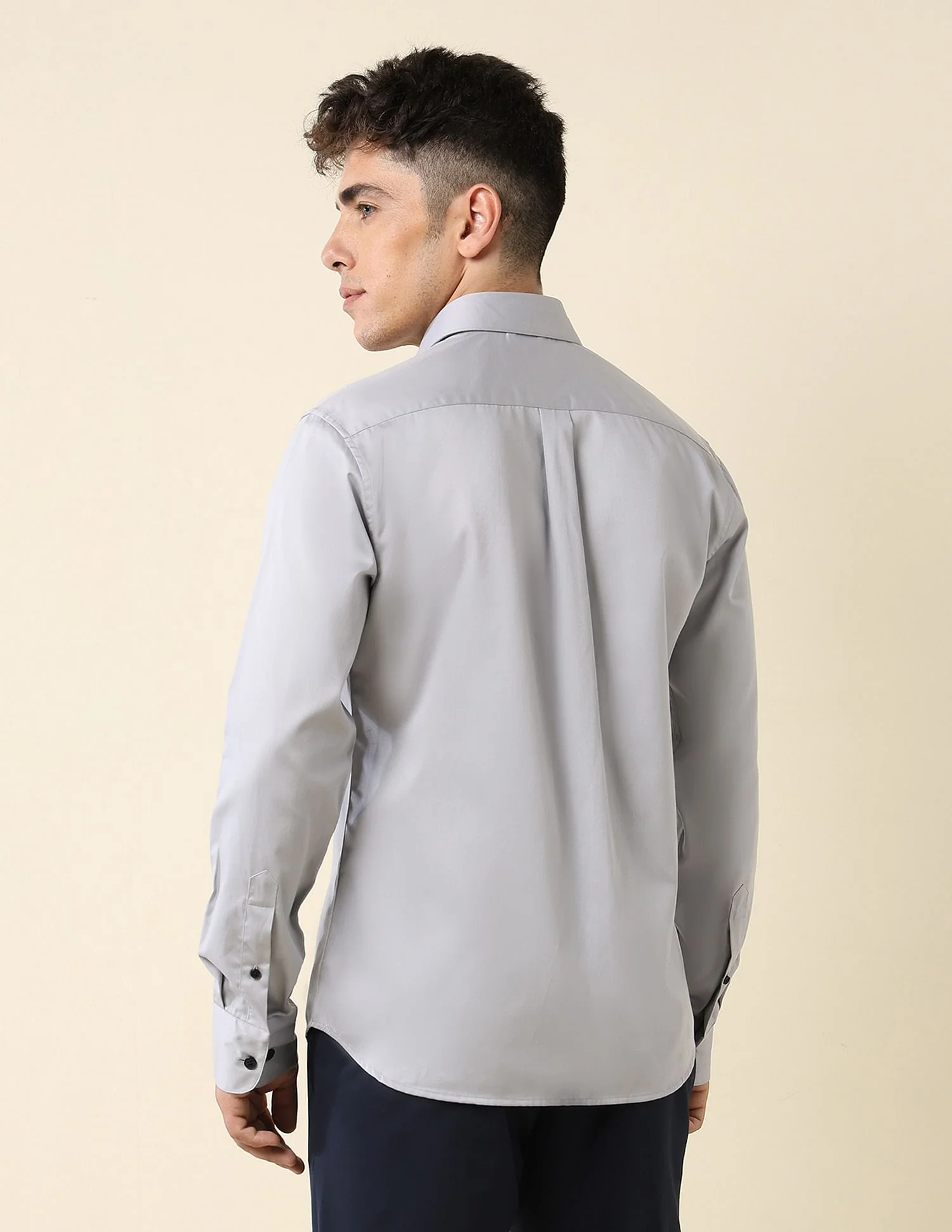 Tailored Fit Satin Shirt - Image 5