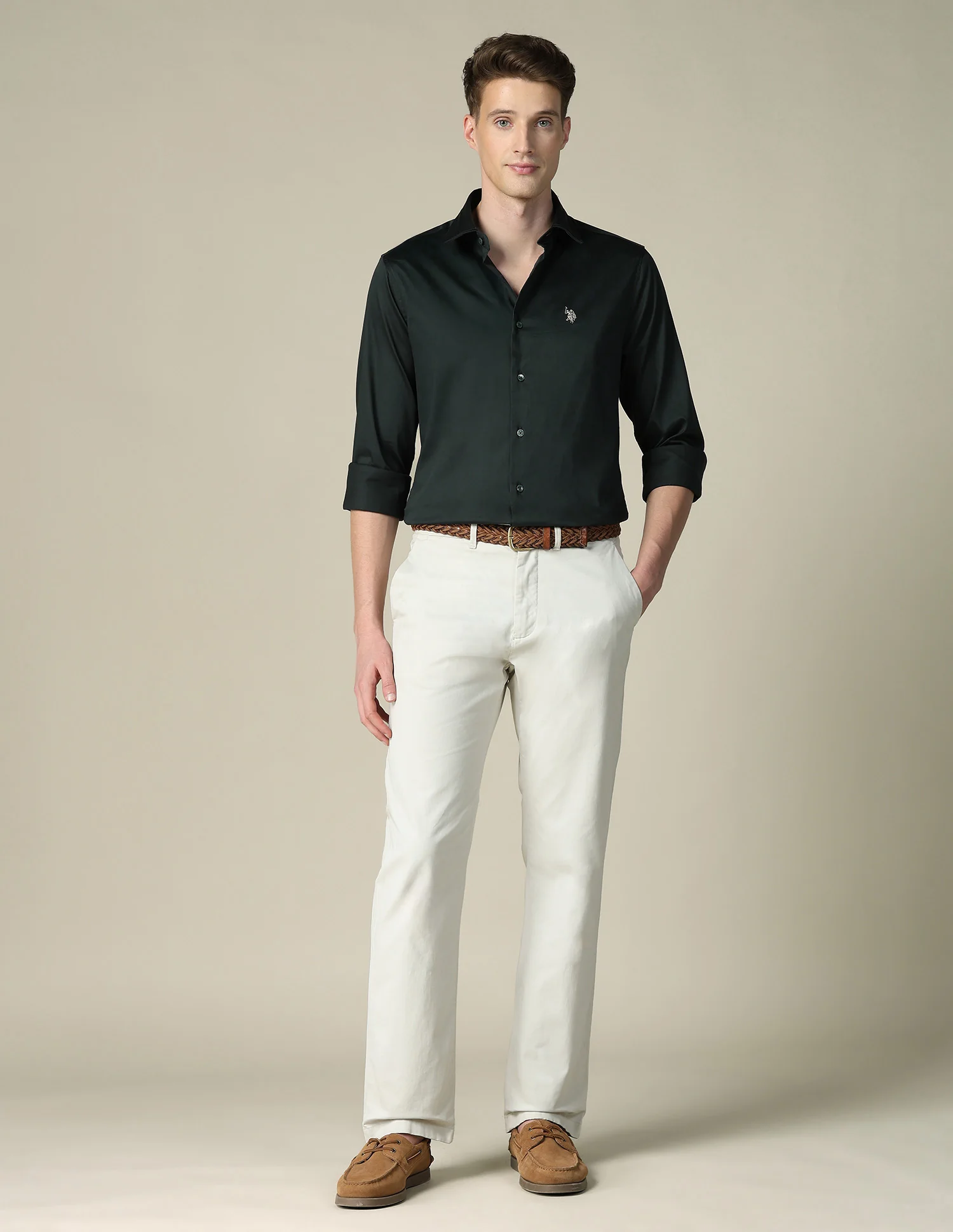 Tailored Fit Satin Shirt - Image 3